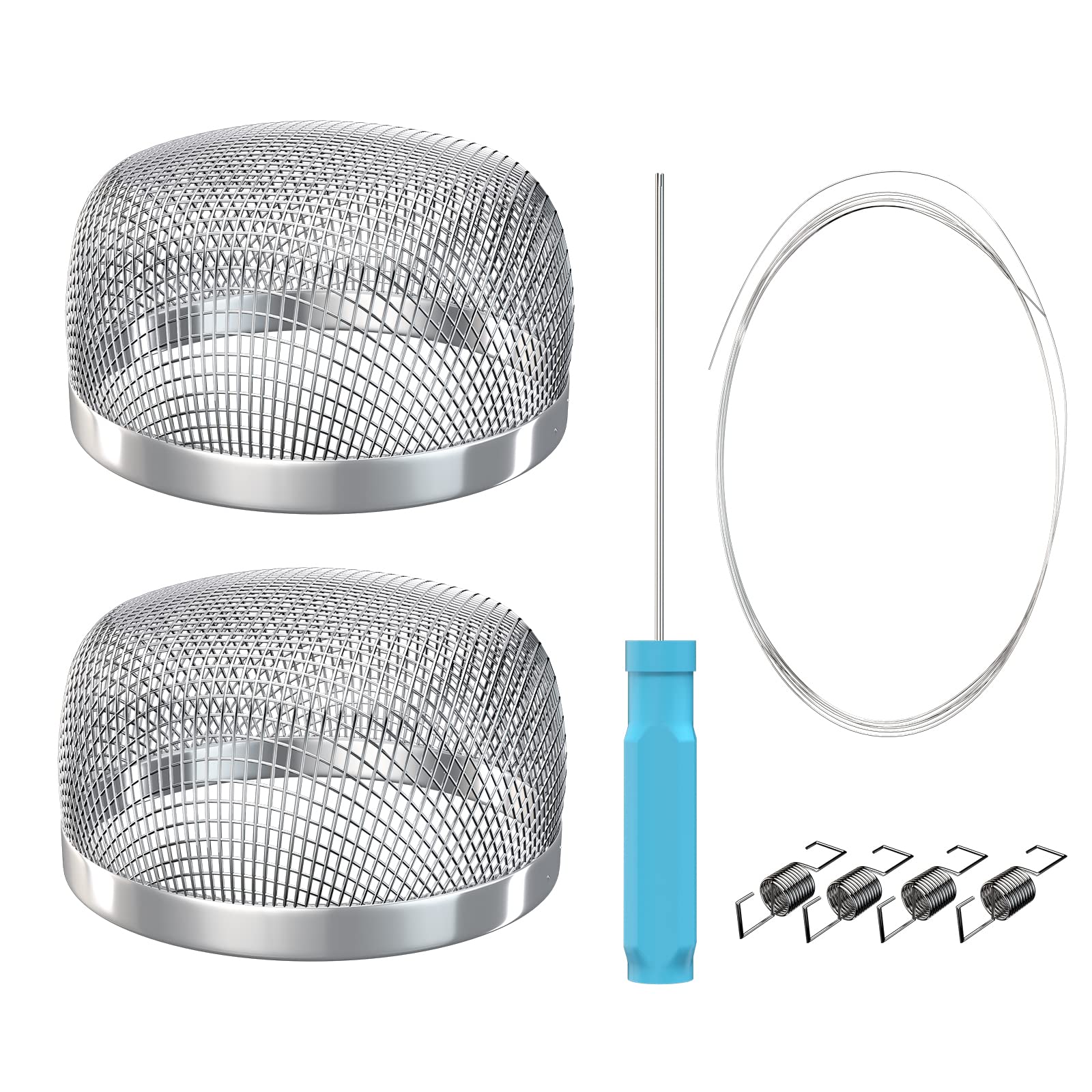 BougeRV RV Furnace Vent Screen,RV Trailer Water Heater Cover Stainless Steel Circle Mesh Screen RV Accessories RV Parts 2 Packs
