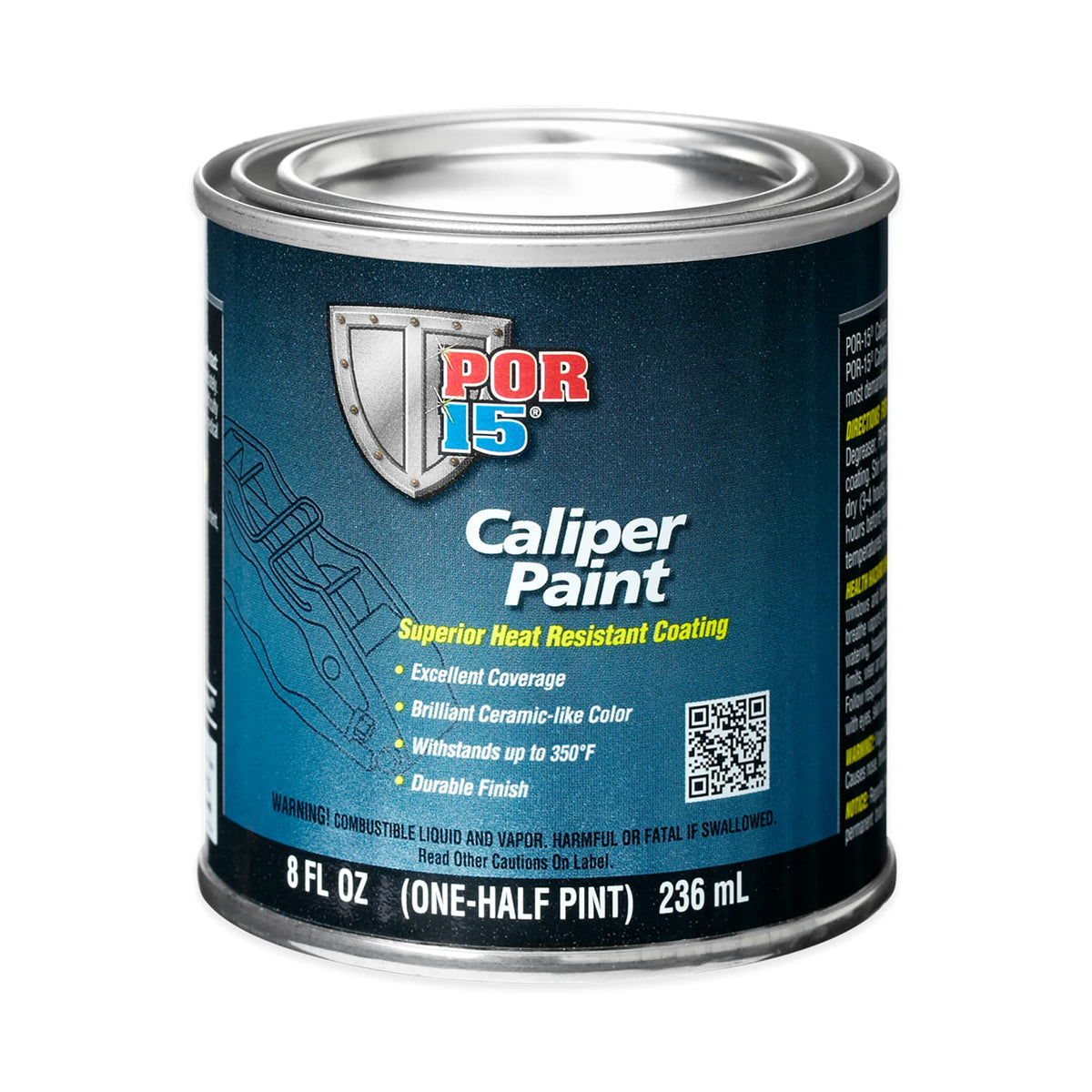 Por-15 High Temperature Brake Caliper Paint, Heat Resistant Coating, 8 Fluid Ounces, Blue