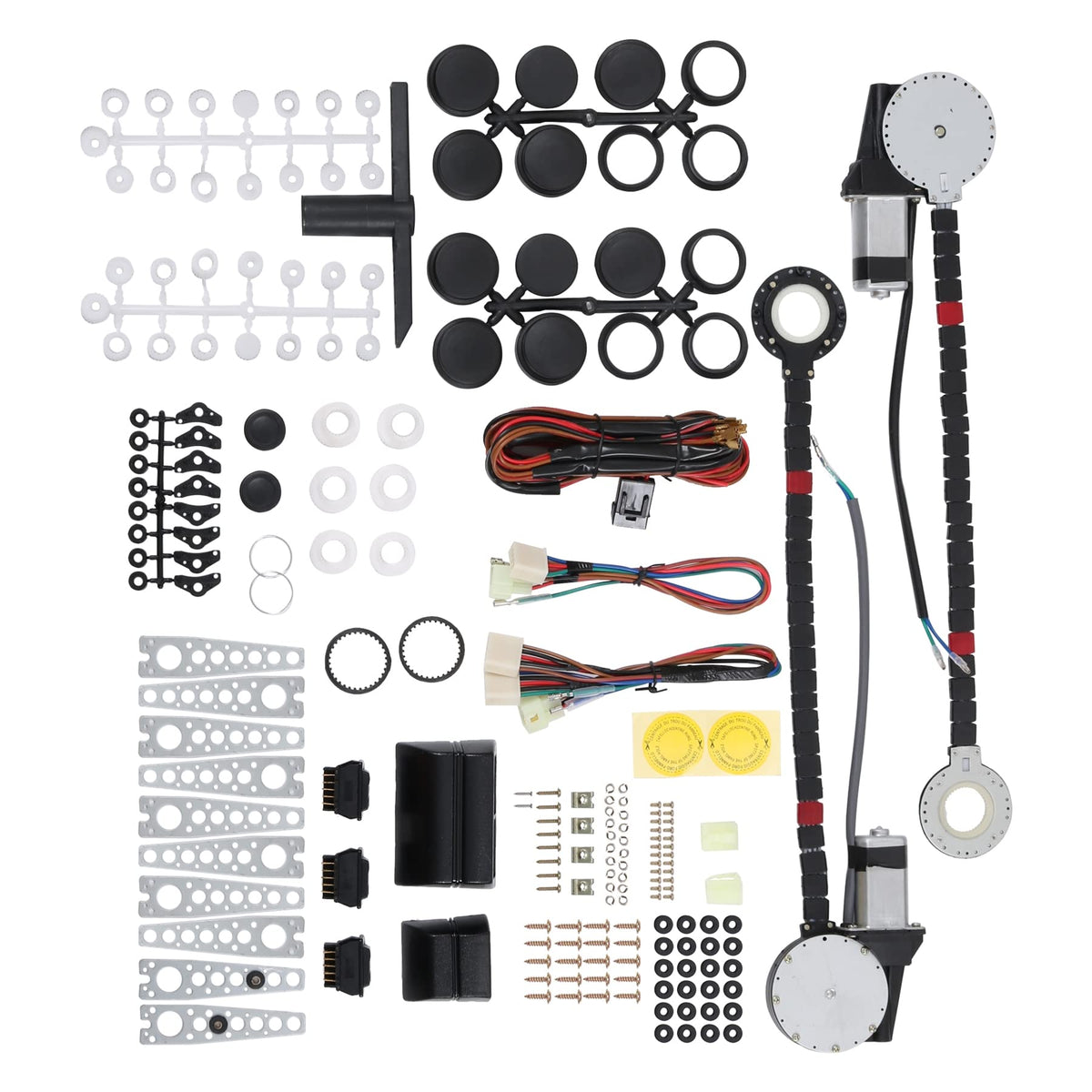 Jdmspeed New Universal Electric Power Window Lift Regulator Conversion Kit With Switches Wiring And Hardware For 2 Door Pickup Suv Truck Van Car