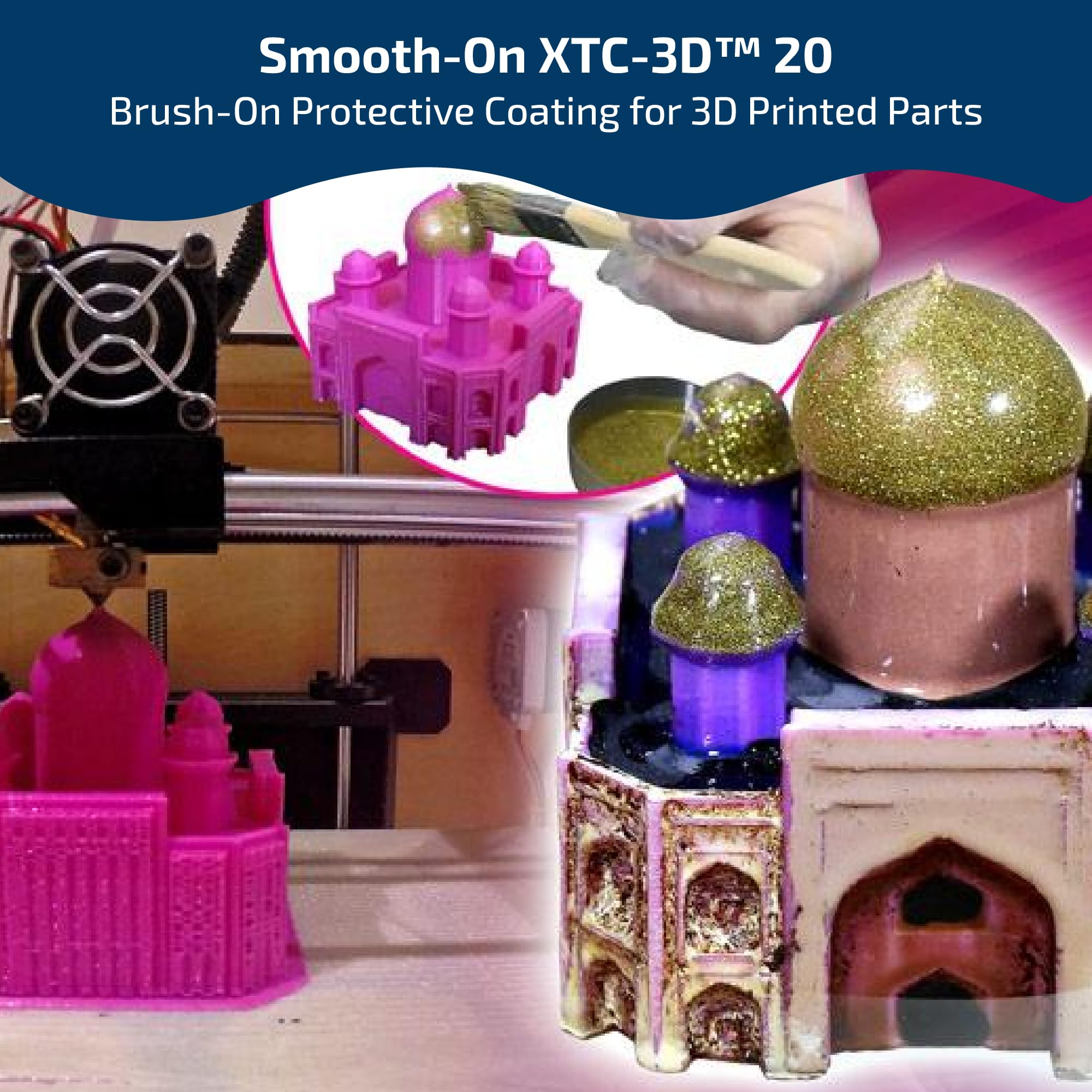 Smooth-On Xtc-3D 20 Mold Making & Special Effects Silicone Rubber, 3D Print Coating - 6.4 Oz