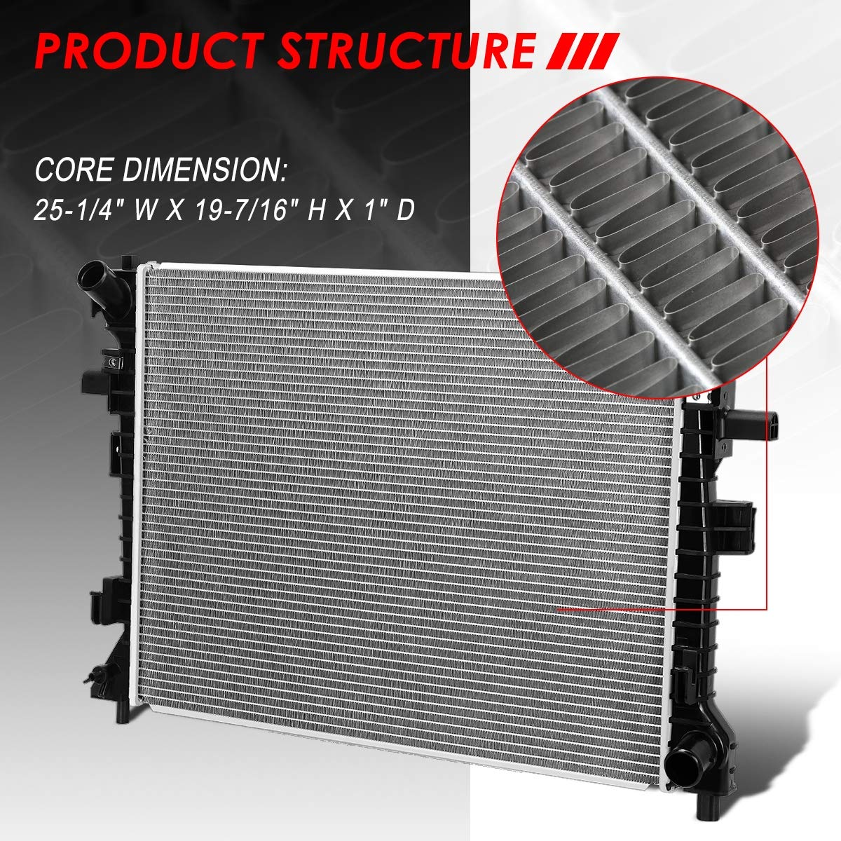Auto Dynasty Radiator Compatible With 06-11 Ford Crown Victoria Lincoln Town Car Mercury Grand Marquis At, Dpi 2852 Factory Styl