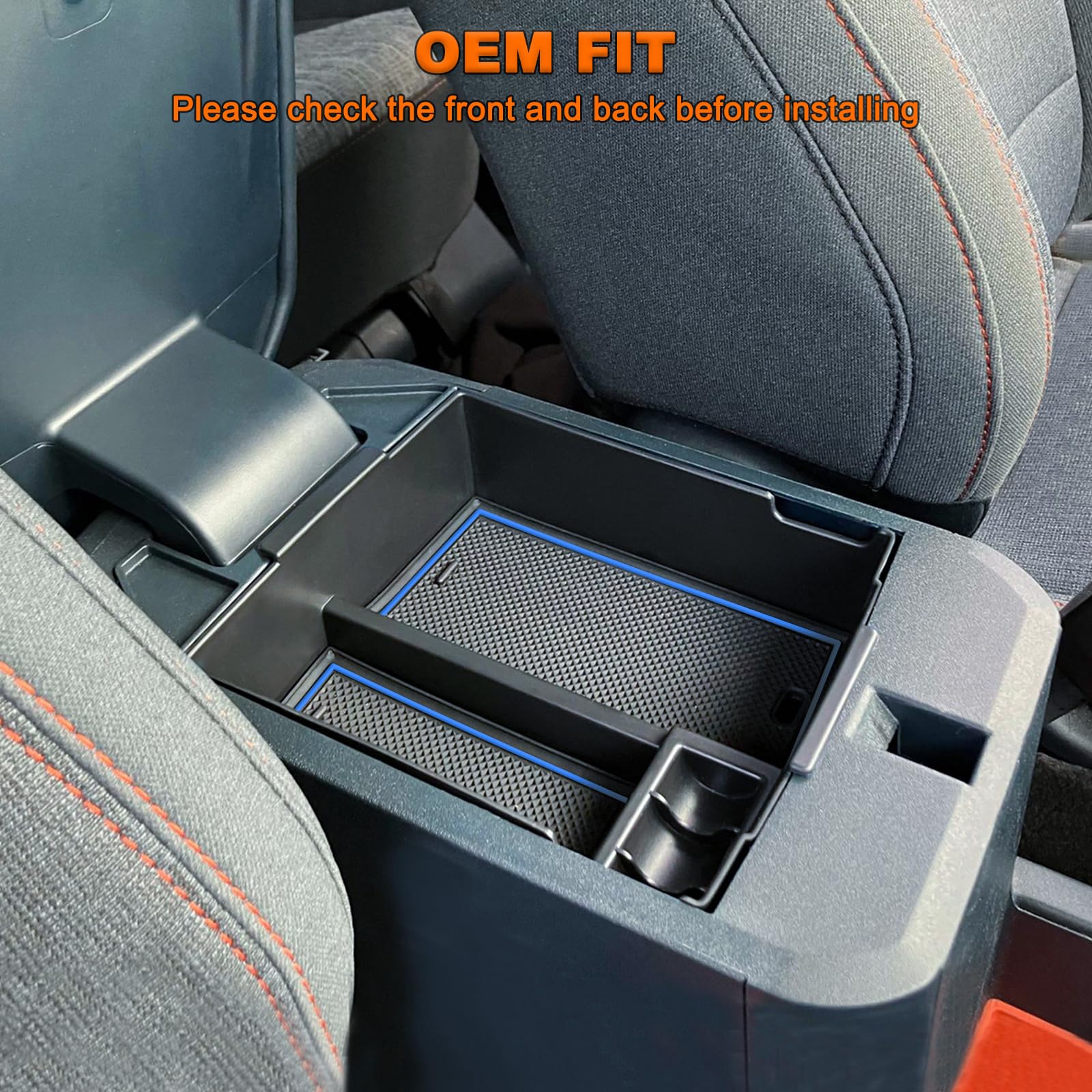 Topinstall Blue Organizer Compatible With 2022-2025 Ford Maverick Accessories, Xl Xlt Lariat Pickup Truck Center Console Storage