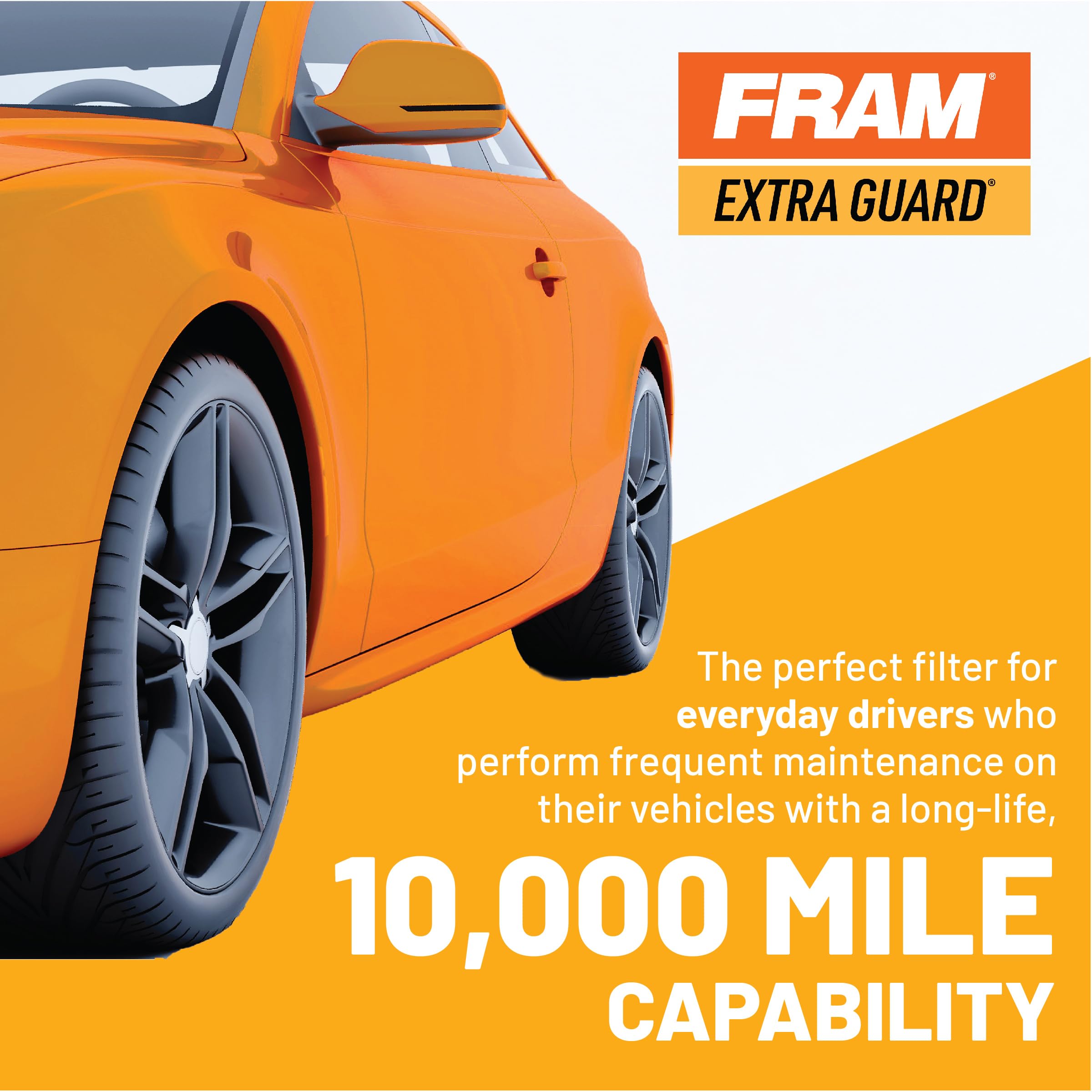 Fram CH11955 Extra Guard Spin-On Engine Oil Filter - 10K Mile Change, Multi, 1 Count for Select Vehicles