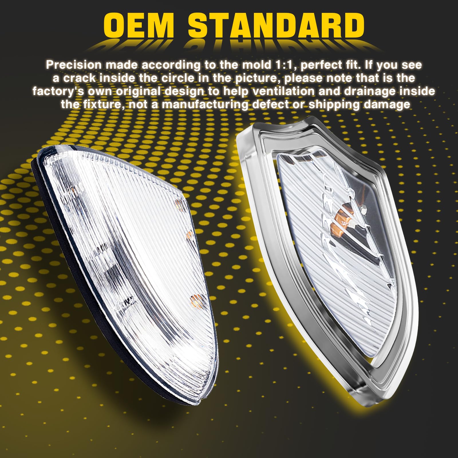 Weileite Led Side Mirror Light Turn Signal Puddle Bulb Lens Cover Fit For Dodge Ram 1500 2009-2011 2012 2013 2014 2015 2016 2017