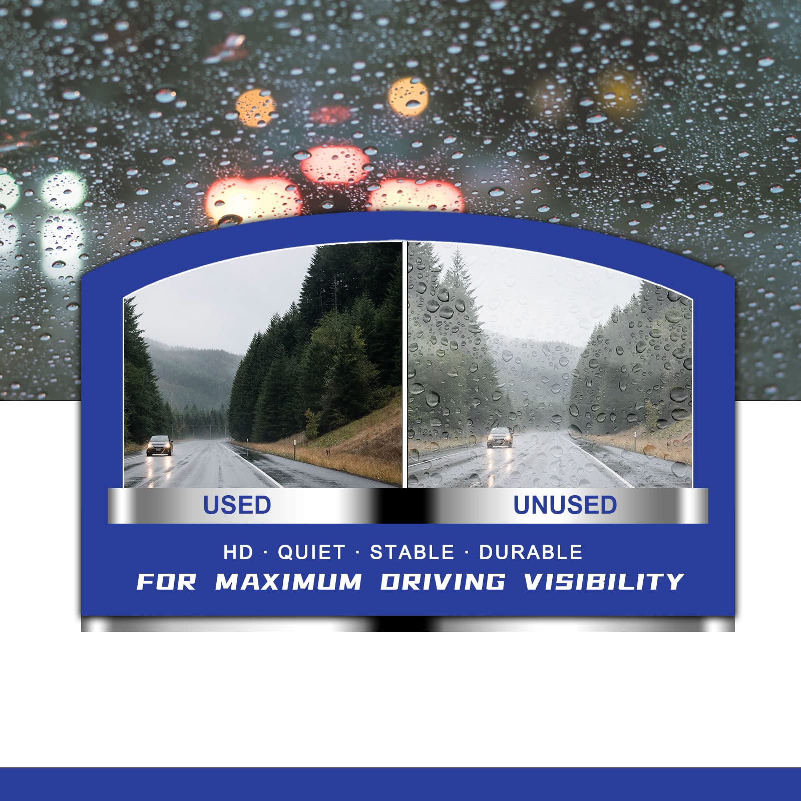 Emithsun Oem Quality 26' + 16' Premium All-Seasons Durable Stable And Quiet Windshield Wiper Blades(Set Of 2)