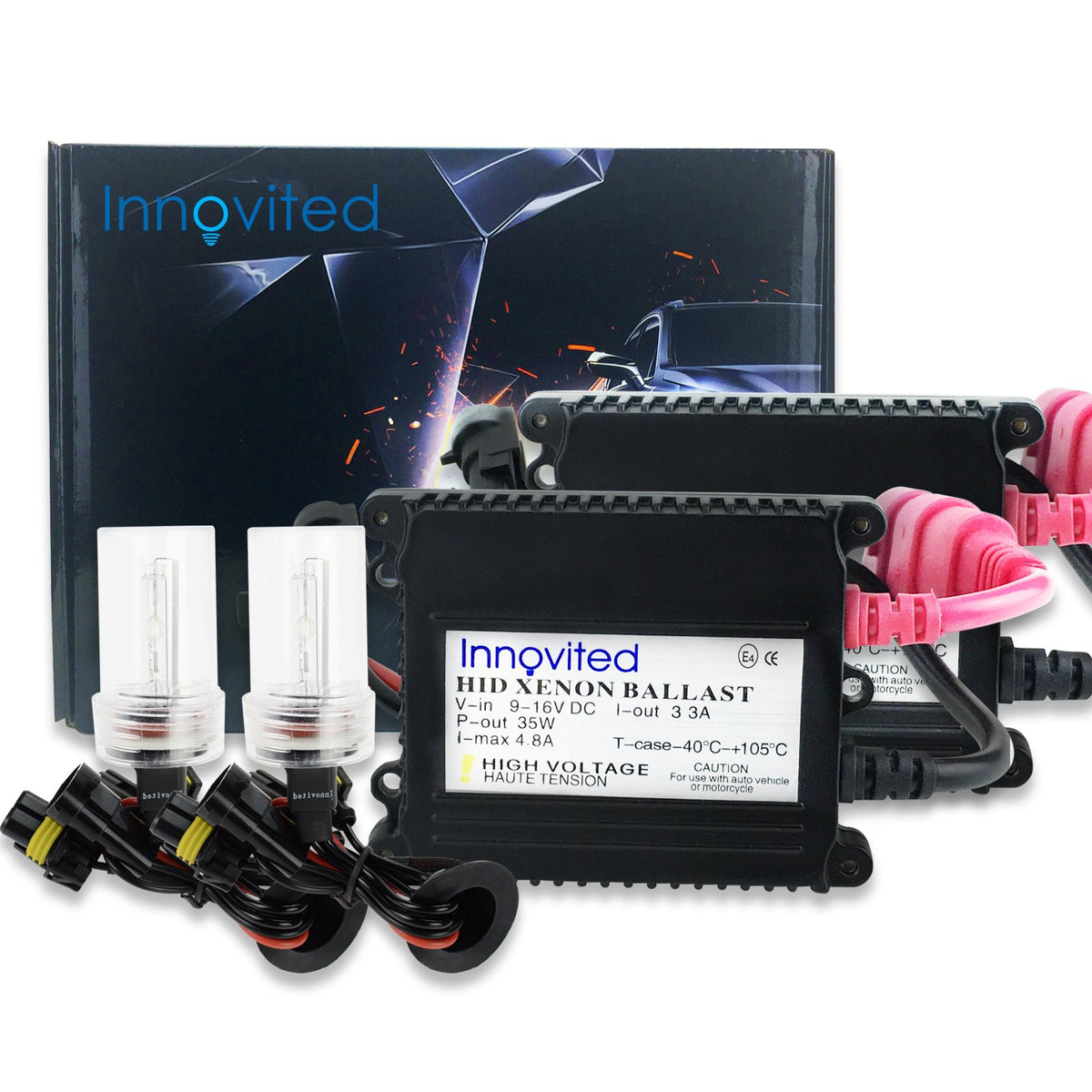 Innovited 35W Dc Slim Digital Ballast X 1 Pair With Hid Xenon Bulb X 1 Pair Bund WBCARB08SNXB5RS
