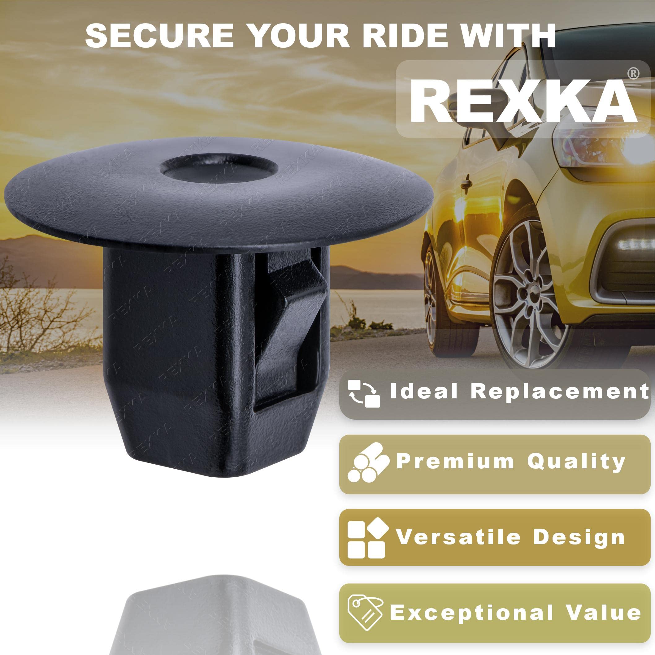 Rexka 40Pcs Fender Liner Mud Guard Retainer Clip Grommet Retainer 90682-Sea-003 Compatible With Honda Acura Accord Civic Cr-V Fit Odyssey Cr-Z Ilx Mdx Rdx Tl