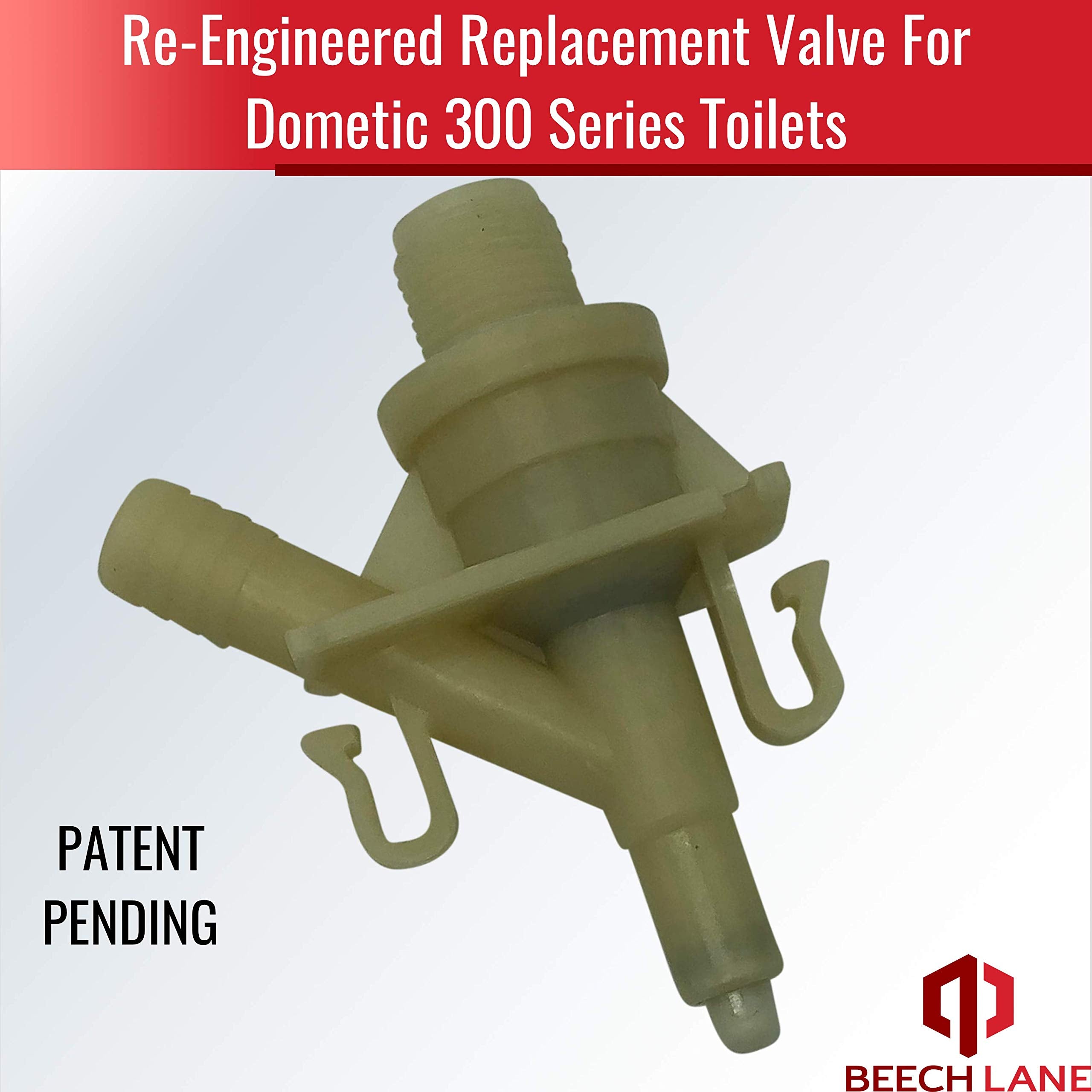 Beech Lane Water Valve Kit for Dometic Toilets 300, 310, 320 - Increased Freeze Resistance, Ultrasonic Sealing, Natural Color