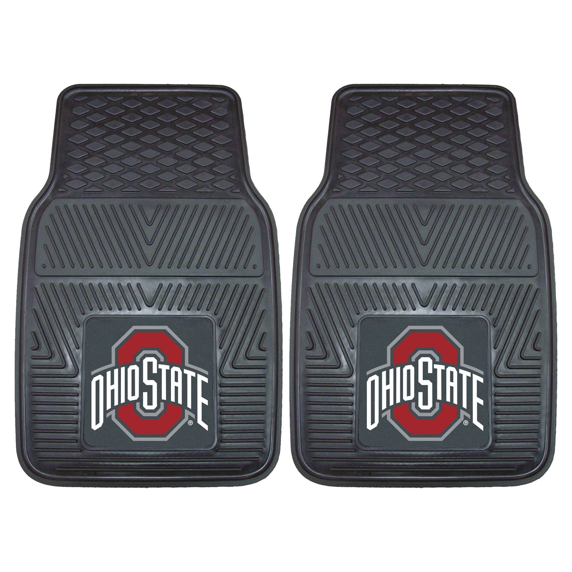 FANMATS - 7924 NCAA Ohio State University Buckeyes Vinyl Heavy Duty Car Mat 18&quot;x27&quot;