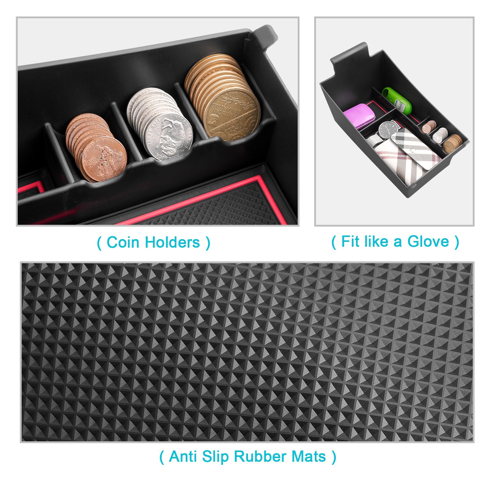 Cdefg 2023 2024 2025 Hr-V Center Console Organizer Tray For 2023 2024 2025 Honda Hrv Armrest Tray Storage Box Secondary Insert T