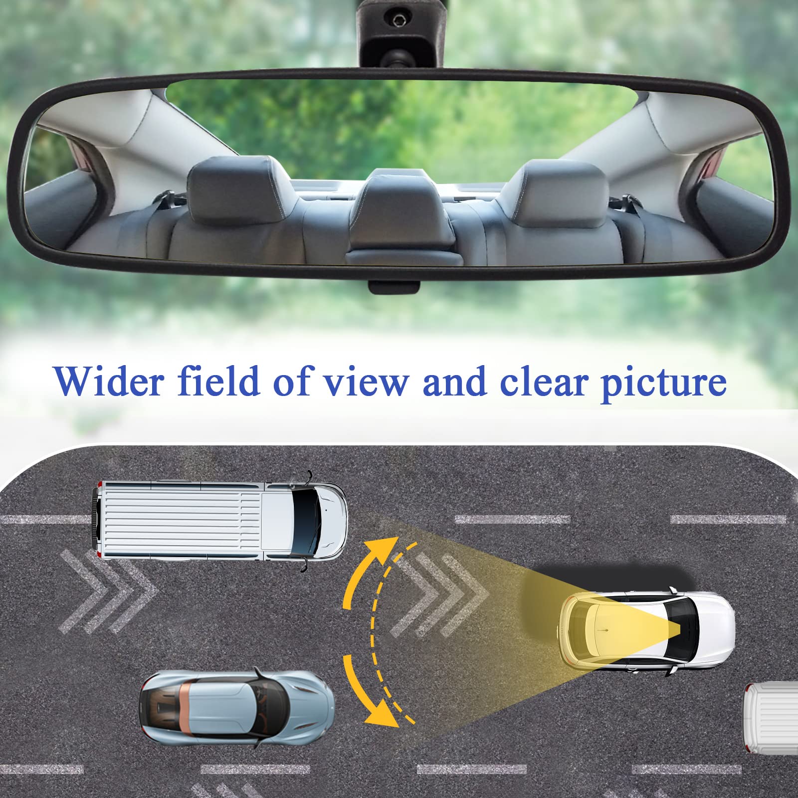 OEM Factory Interior Rear View Mirror Assembly for 11-23 Hyundai Elantra, Sonata, Tucson, Veloster, Santa Fe/10-23 Kia Forte, Op