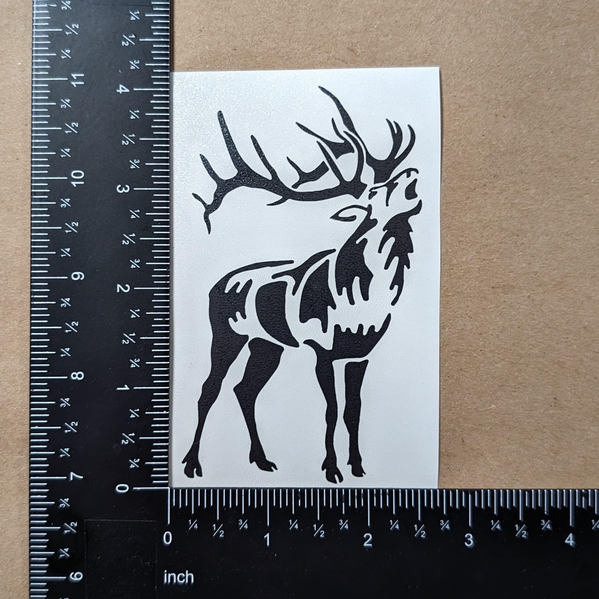 Elk Deals 4 Pack: Bulging Elk, Detailed Elk, Elk Head Silhouette, Elk In Trees (Black, Small ~3.5'')