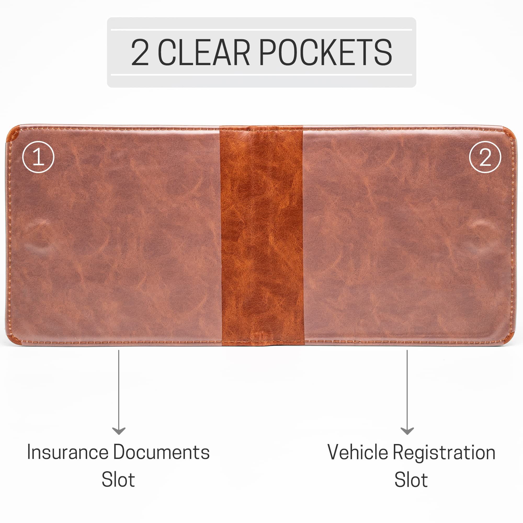 Canopus Car Registration And Insurance Holder, Magnetic Closure, Embossed Card Document Holder, Vehicle Glove Box Organizer, Wal