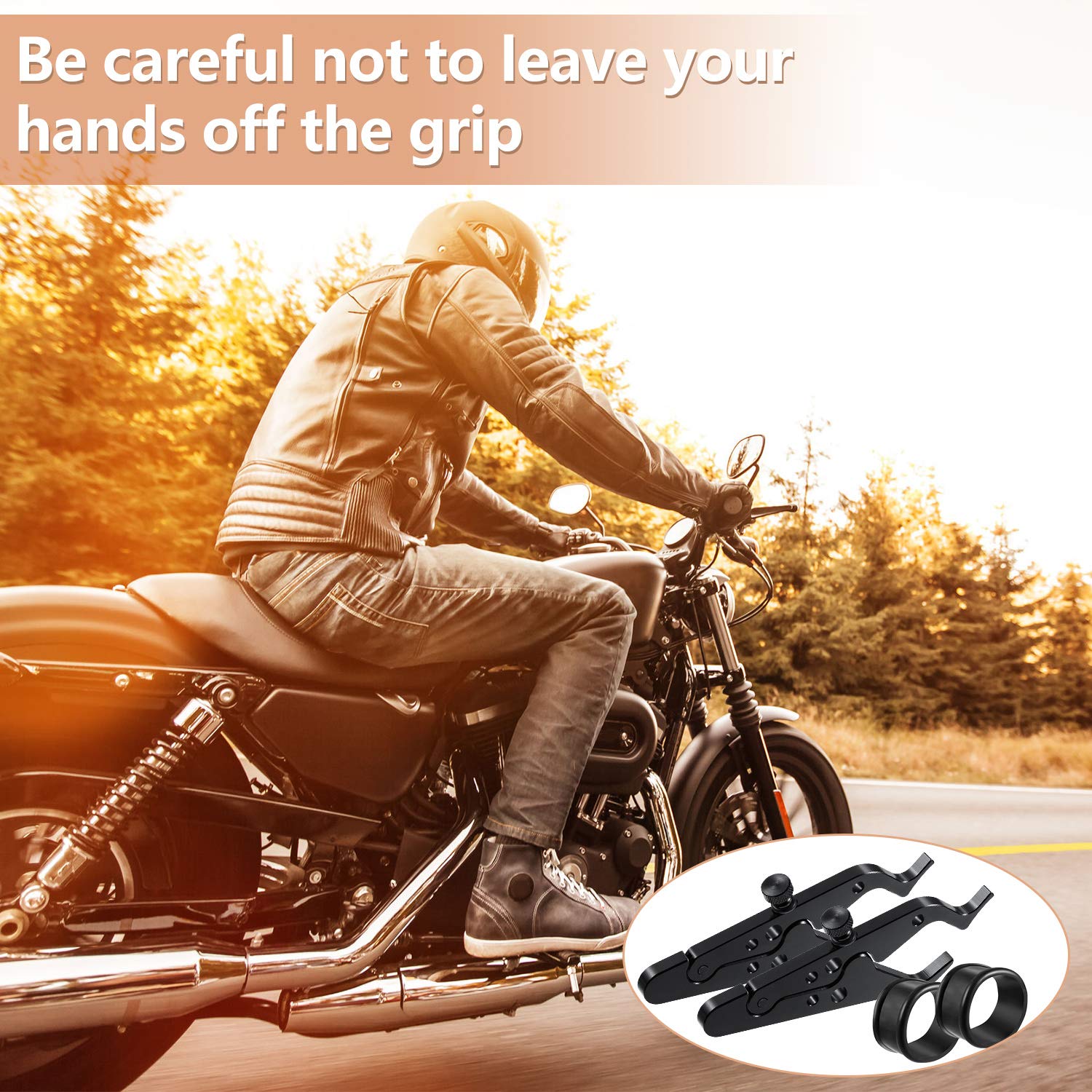 2 Sets Motorcycles Throttle Lock Motorcycle Cruise Control Universal Throttle Assist Wrist Cruise Hand Grip Clamp With Silicone Ring Protect For Bike Motorcycle