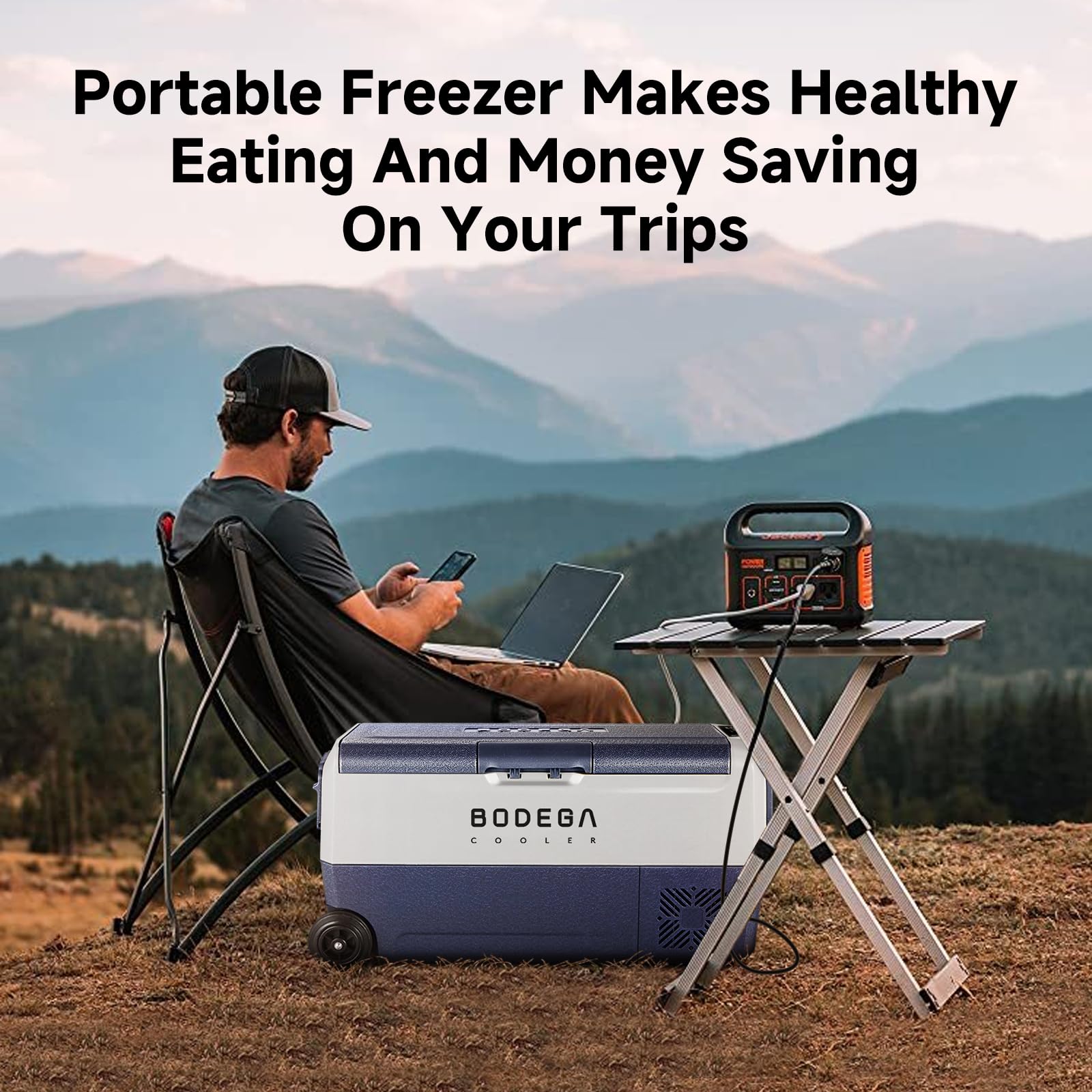 Bodegacooler 12 Volt Car Refrigerator,38 Quart Portable Freezer,Car Fridge Dual Zone App Control,36L -4?-68? Electric Compressor
