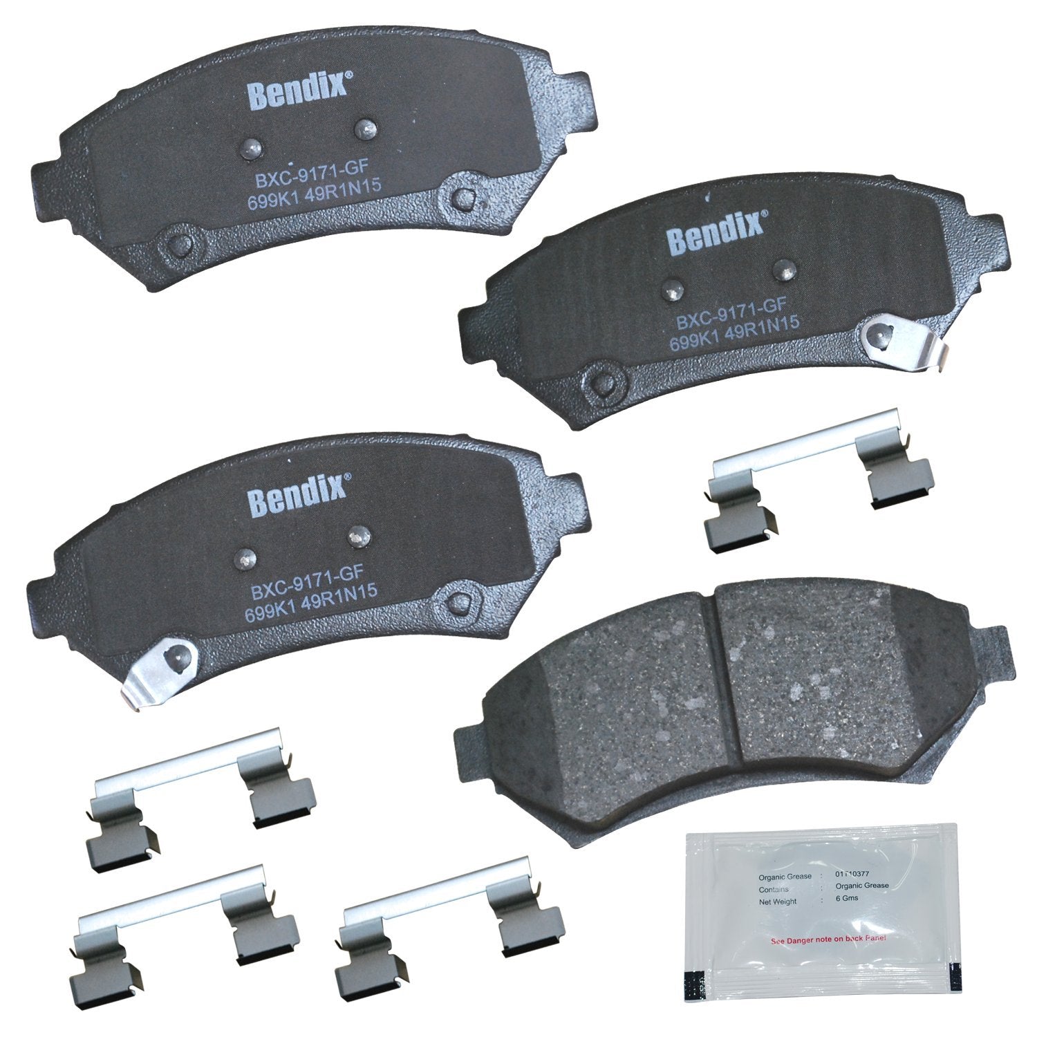 Bendix Priority1 Cfc699K1 Front Brake Pads For Century,Lesabre,Park Avenue,Regal,Riviera,Deville,Eldorado,Seville,Impala,Monte C