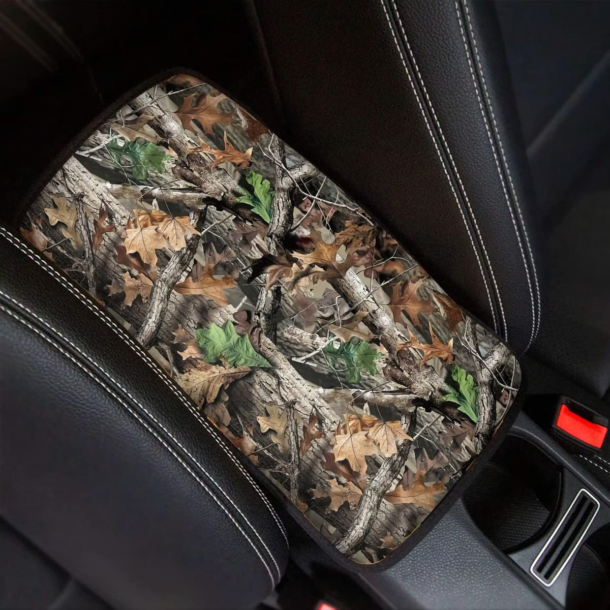 Dreaweet Camo Hunting Car Console Armrest Cover, Neoprene Center Console Pad Covers Cushion Soft Car Arm Rest Box Cover Protecto