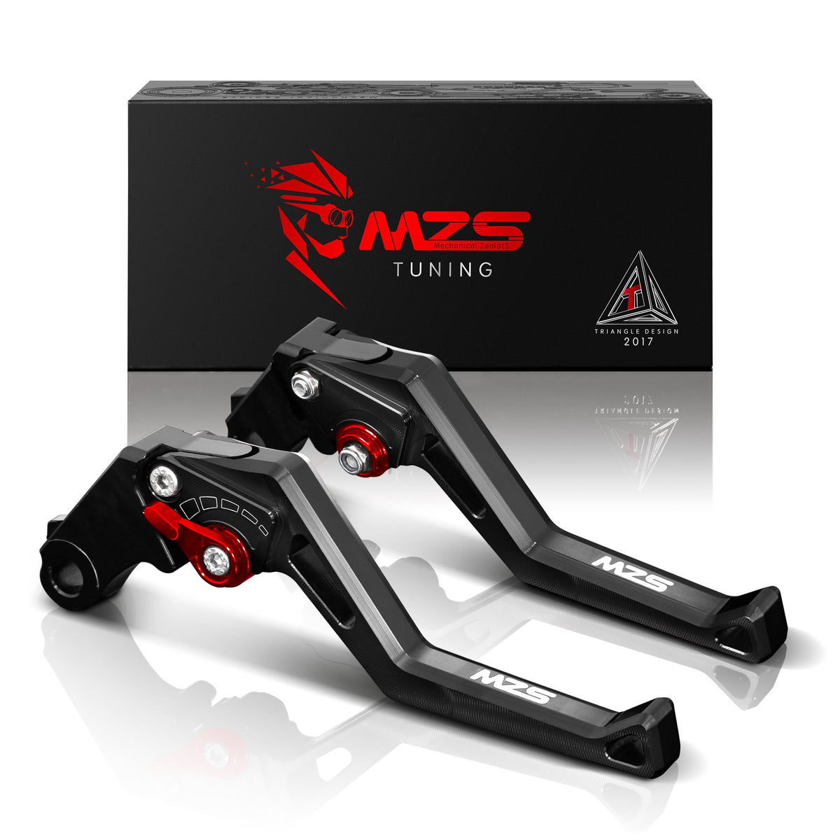 Mzs Black Motorcycle Clutch Brake Levers Short Adjustable Cnc Compatible With Grom Msx125 14-25 / Cbr500R Cb500F Cb500X 13-21 /