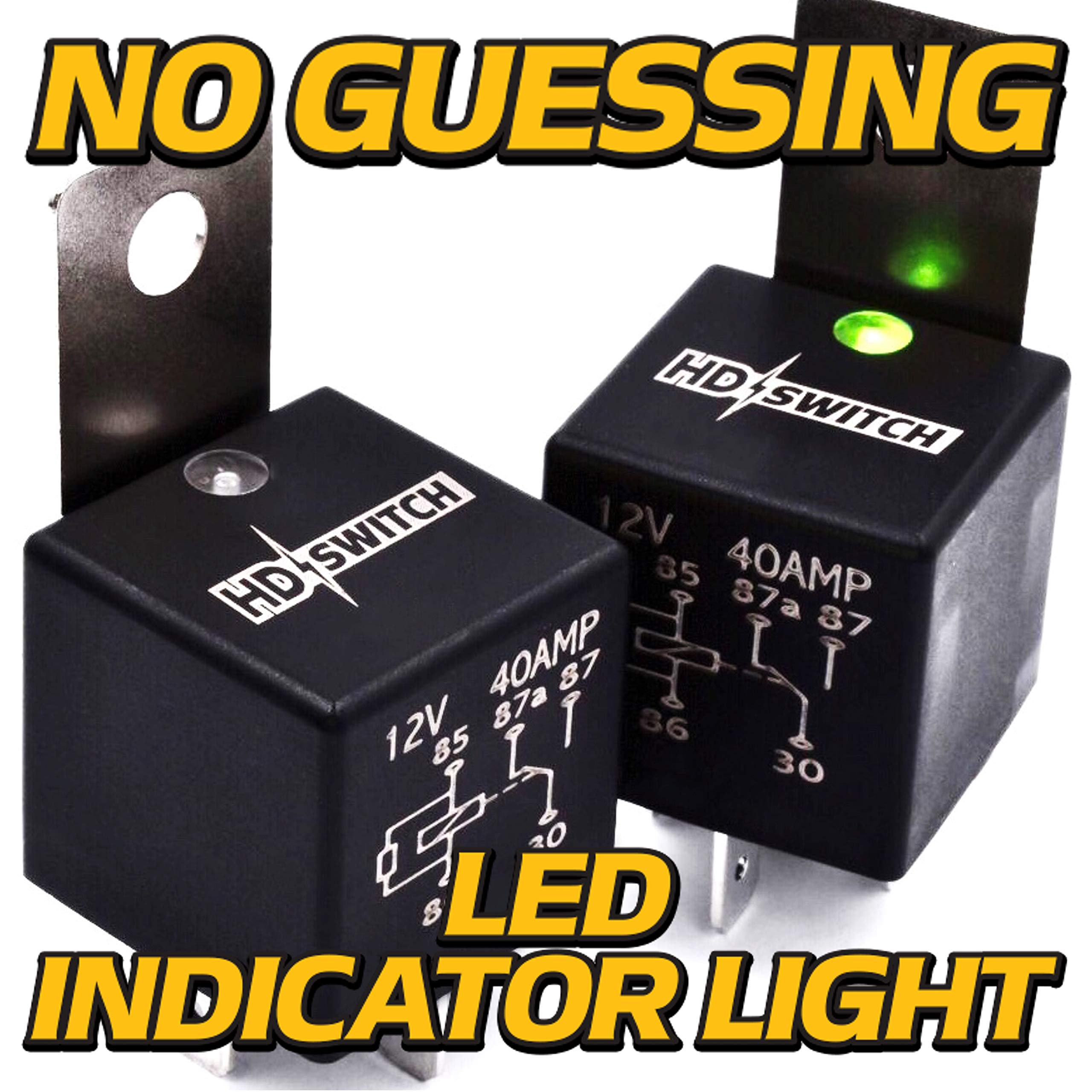 Hd Switch (2Pk Improved Relay For Hustler 601053, 026237 Fits Super Z, Super Mini Z, Zr7, X-One, Z4, Sport, Super Fastrak, Raptor, Mini Fastrak Mowers - 12V 40A - W/Led Upgrade & Dielectric Grease