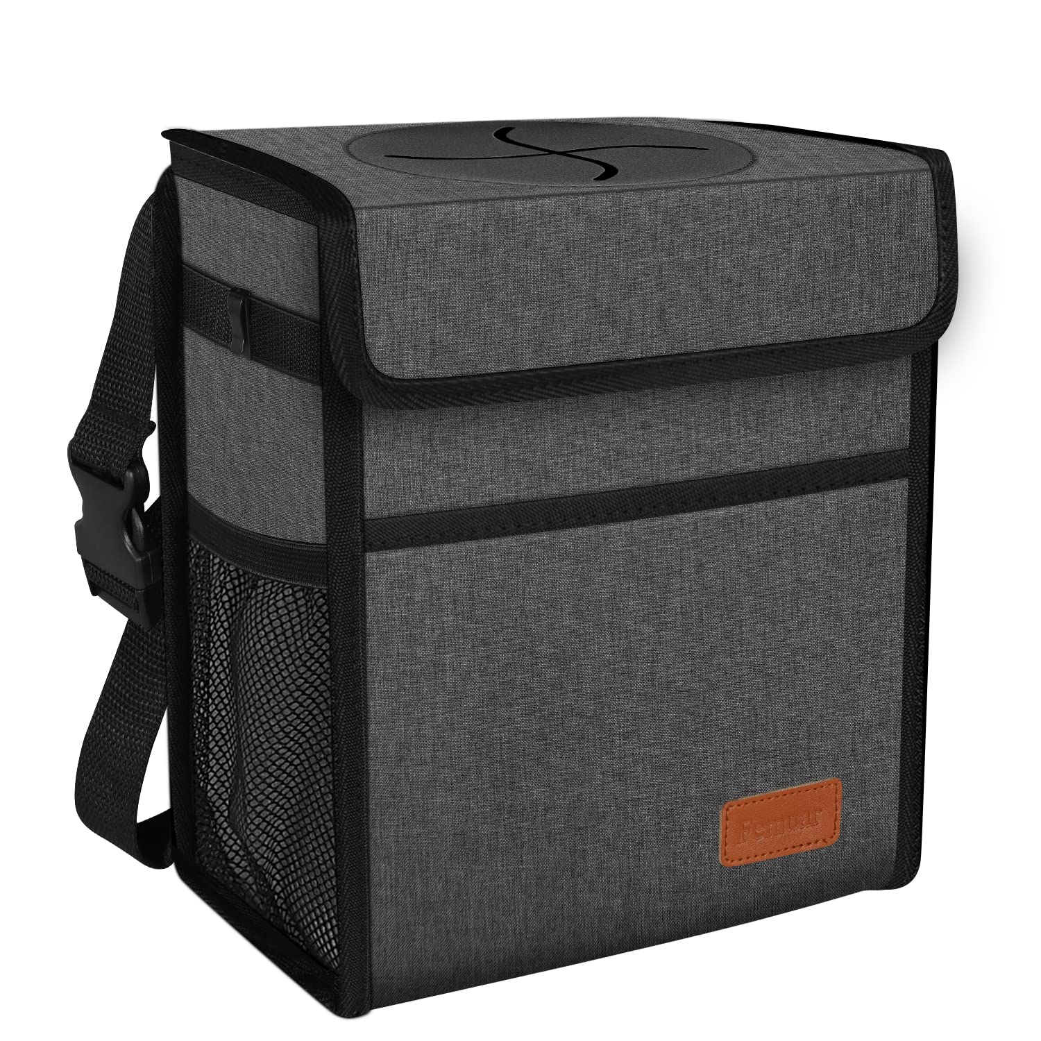 Leak Proof Car Trash Bag Waterproof Garbage Can With Lid For Suv Front Seat Multipurpose Car Hanging For Headrest Collapsible An