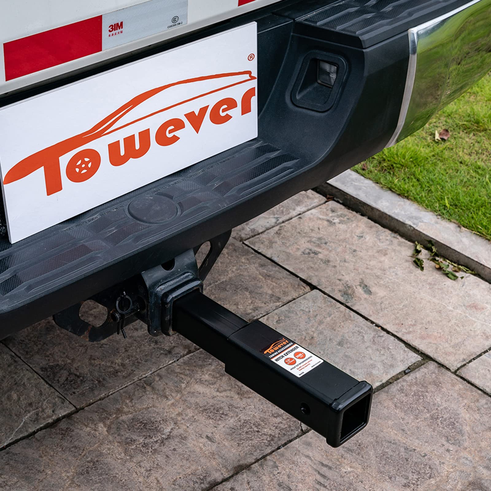 Towever 84433 Towever Trailer Hitch Extension, Hitch Extender For 2 Hitch Receivers, 12 Inches Length, 3,500 Lbs. Gtw