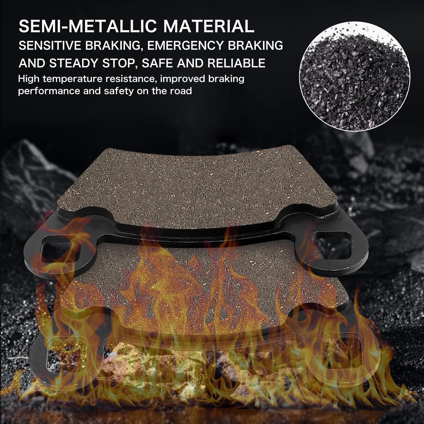 Locopow Brake Pads For Polaris Ranger 800 500 570 700 900 Xp Compatible With Polaris Rzr 900 Xp Ranger Crew 500 Rzr 4 800 Rzr 900 Xp(Front And Rear)