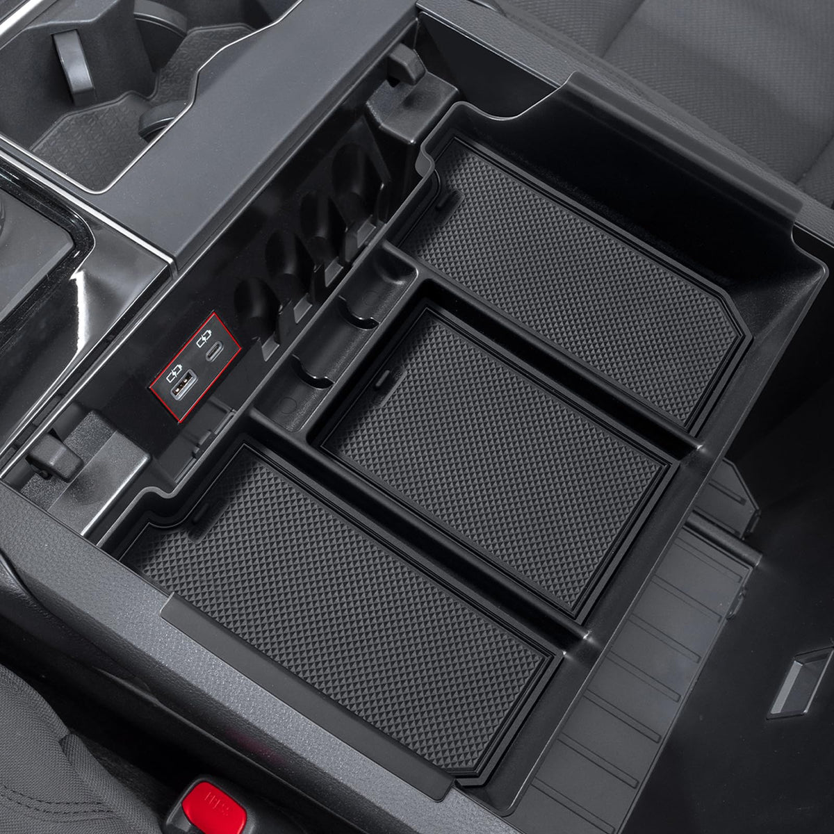 Jdmcar Half-Sized Center Console Organizer Tray Compatible With 2022 2023 2024 2025 Toyota Tundra Accessories And 2023 2024 2025