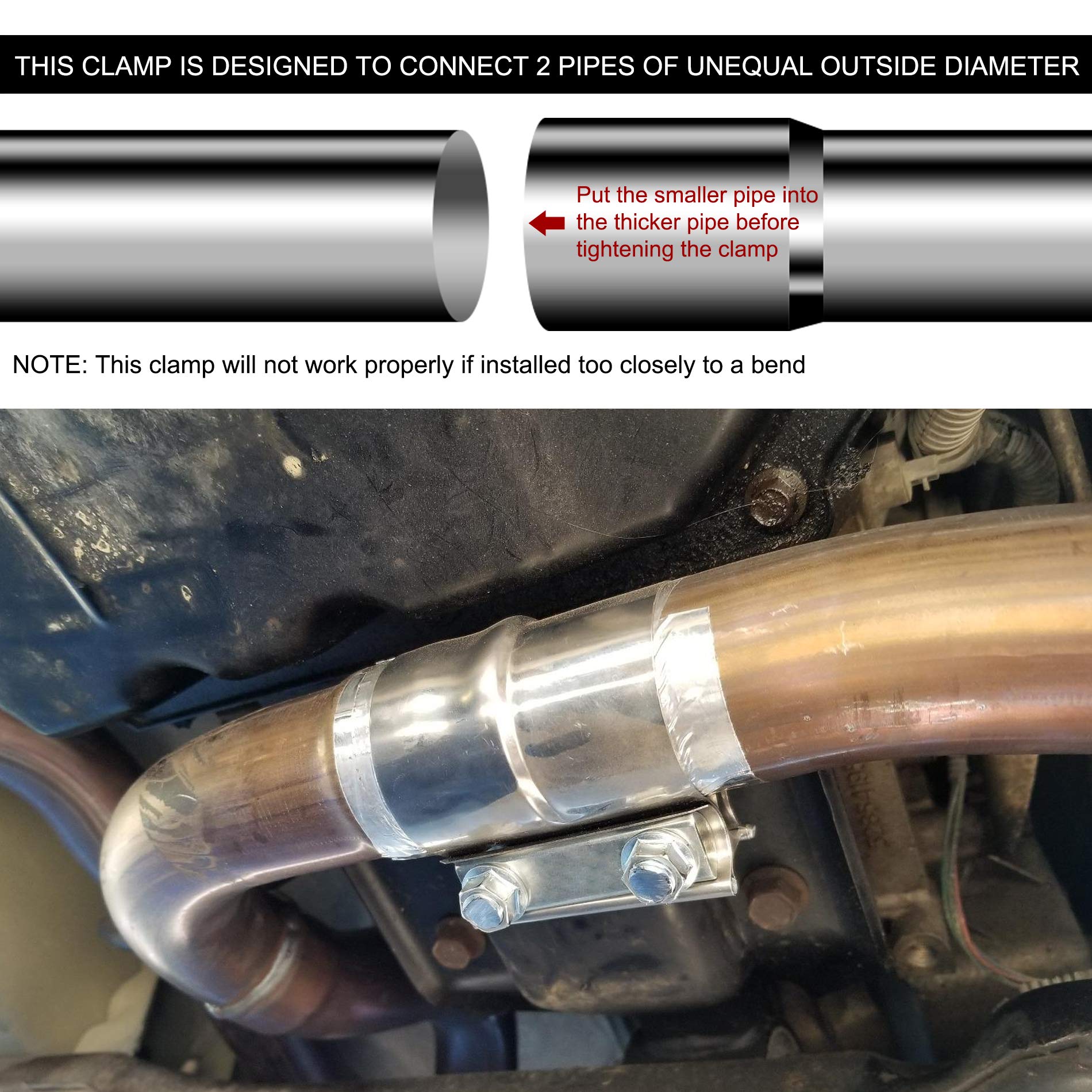 Zfbb4.0 Lap Joint Band Clamp Exhaust Clamps Pipe Repair Parts Stainless Steel