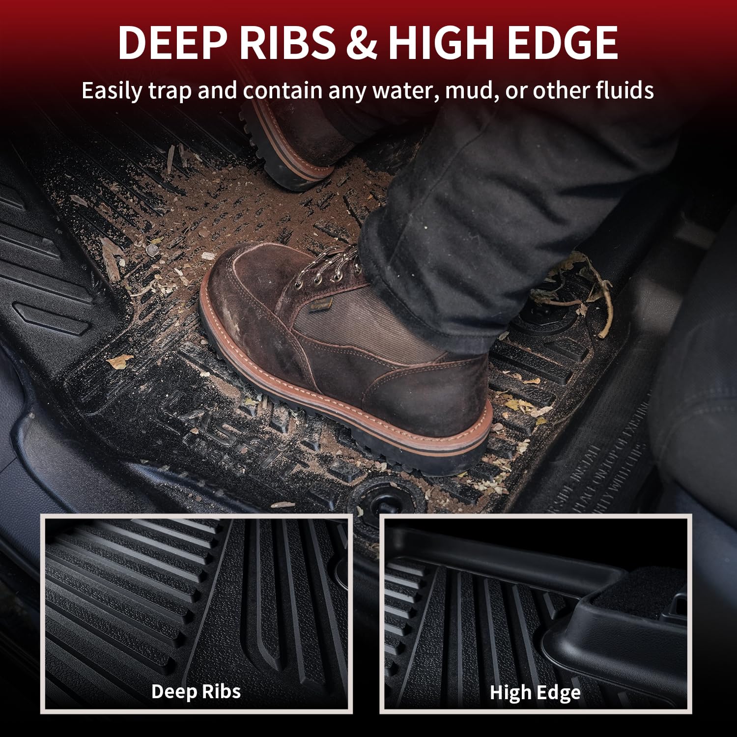 Lasfit Floor Mats&Trunk Mat For Toyota Camry 2025 Hybrid/Le/Se/Xle/Xse, All Weather Custom Fit Tpe Floor Liners For Camry 2025 F