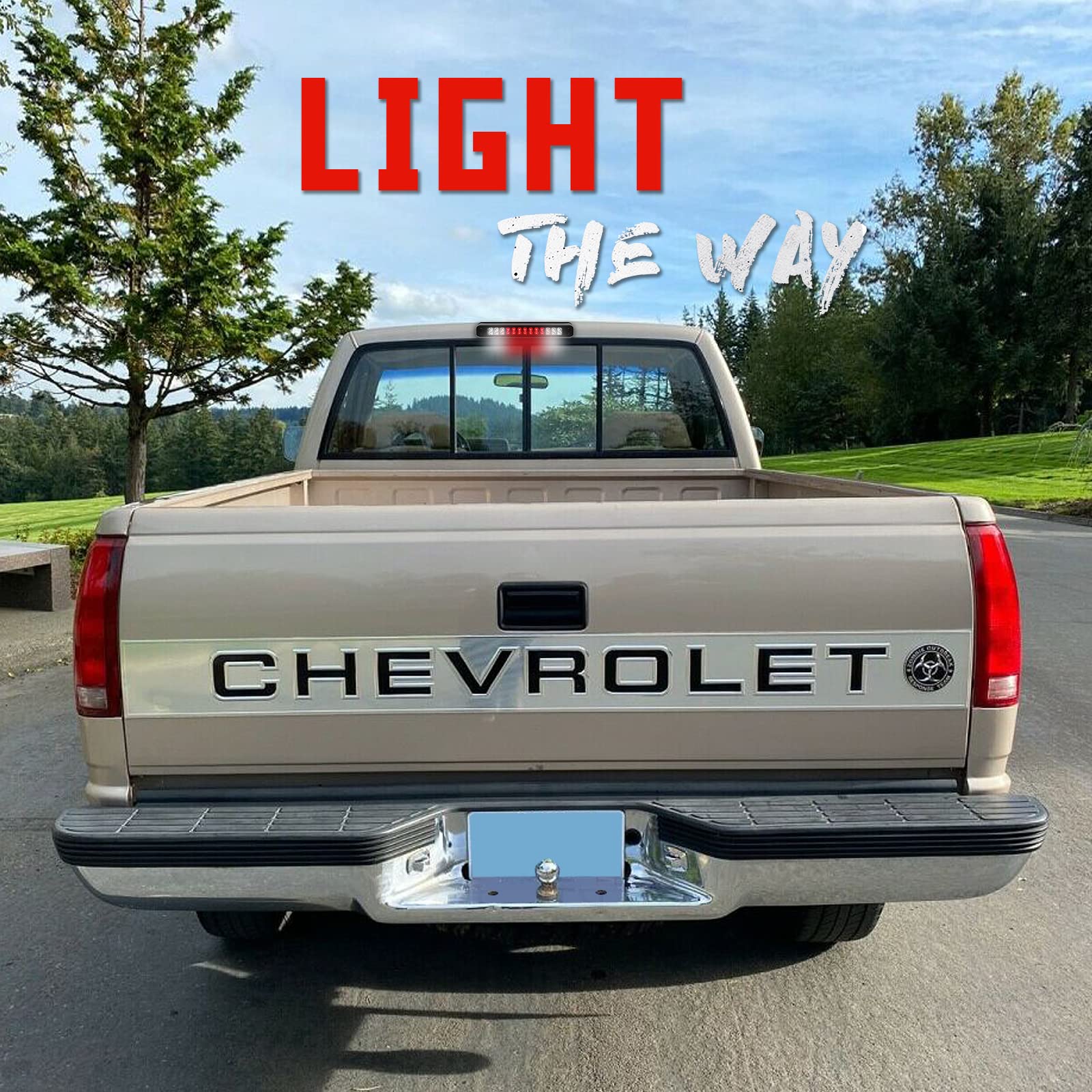 3Rd Third Tail Rear Brake Light Replacement For 1988 1989 1990 1991 1992 1993 1994 1995 1996 1997 1998 1999 Chevy Gmc C/K-Series