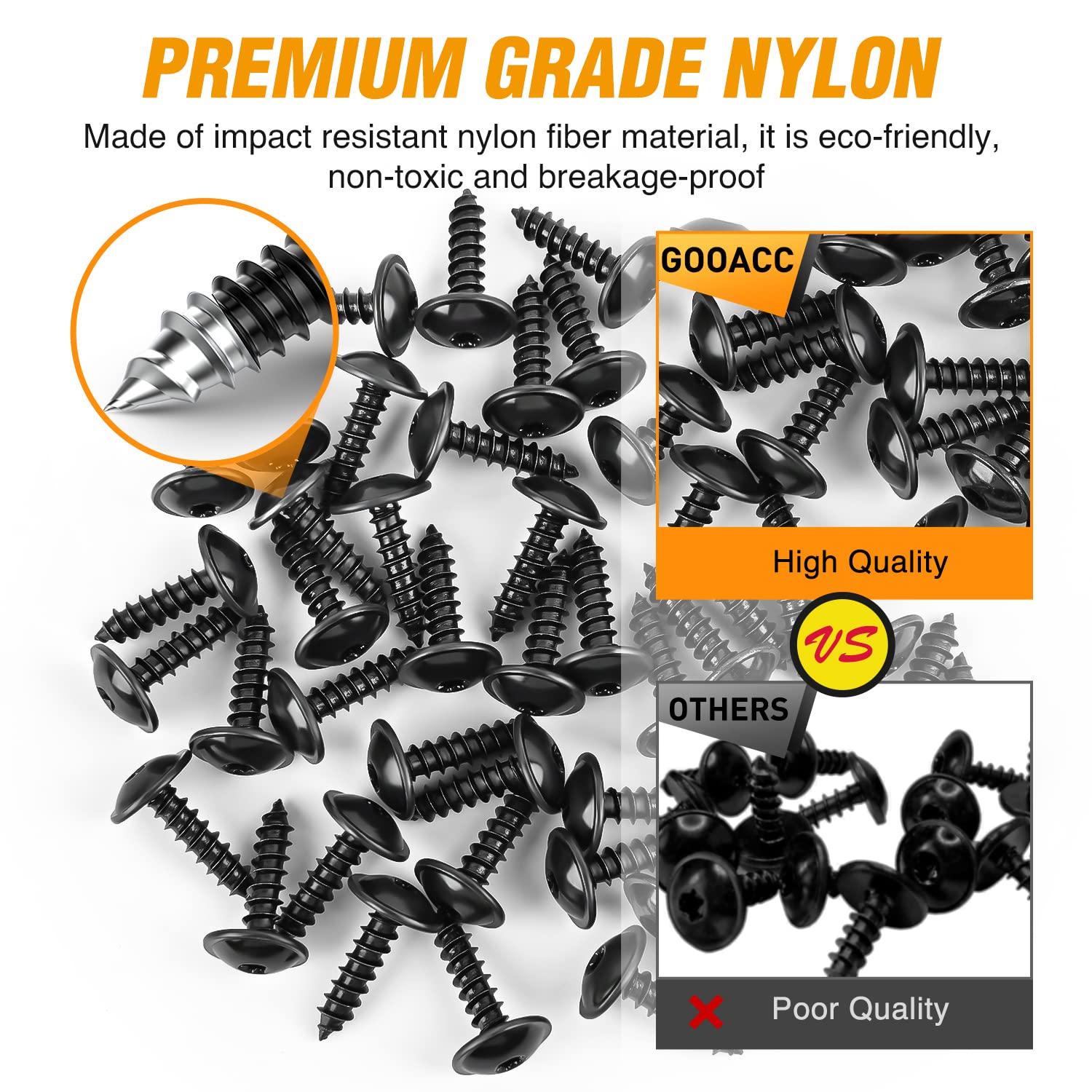 GOOACC 50pcs Torx Truss Head Tapping Screw Fender Liner Splash Guard Under Cover License Bracket for VW Audi N90775001 N90892001