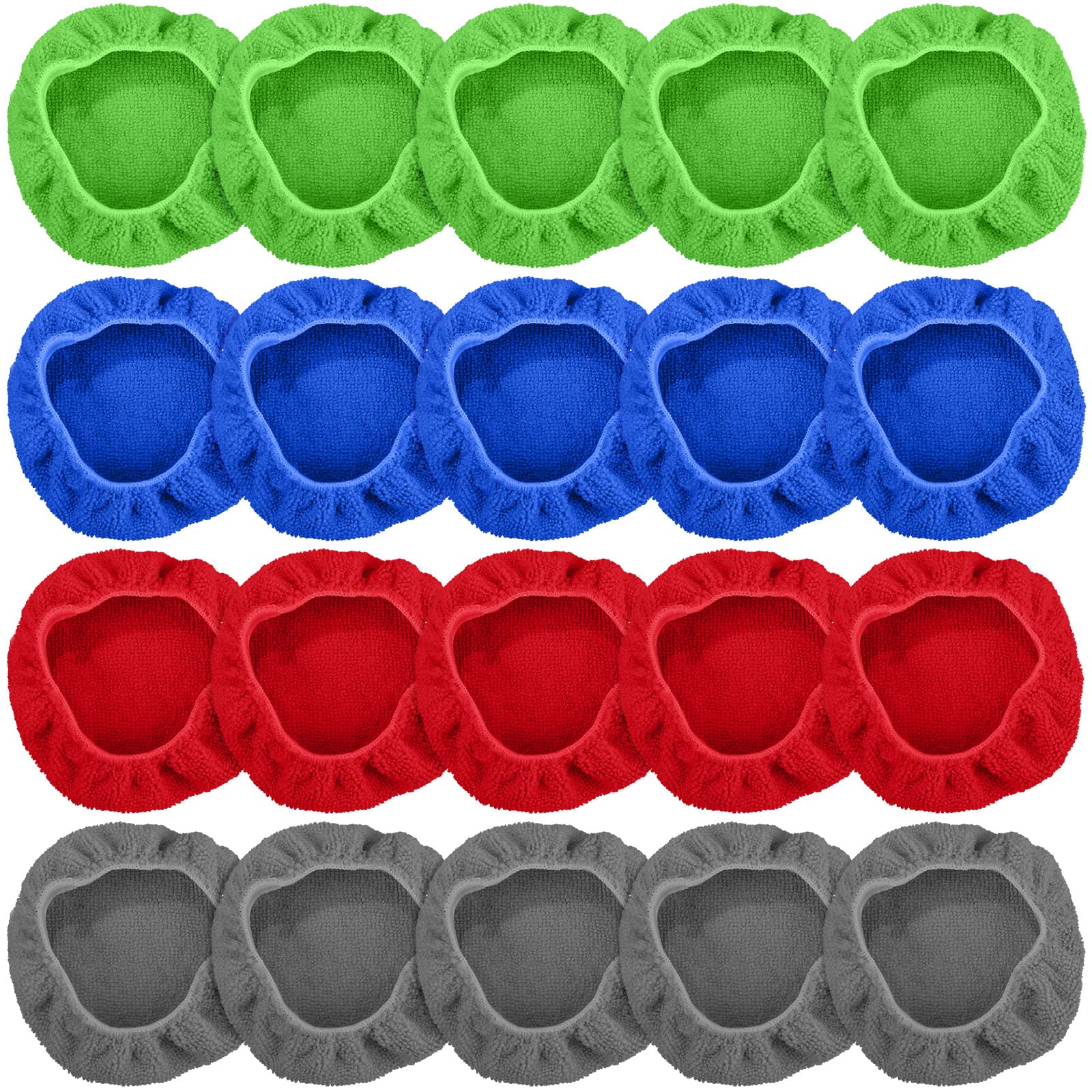 20 Pack Car Care Microfiber Cloths For Windshield Cleaner, Replaced Microfiber Pads Cover Kit For Auto Windshield Cleaning Tool Glass Cleaner Wiper, Interior Car Window Cleaner Washing Bonnets (20)