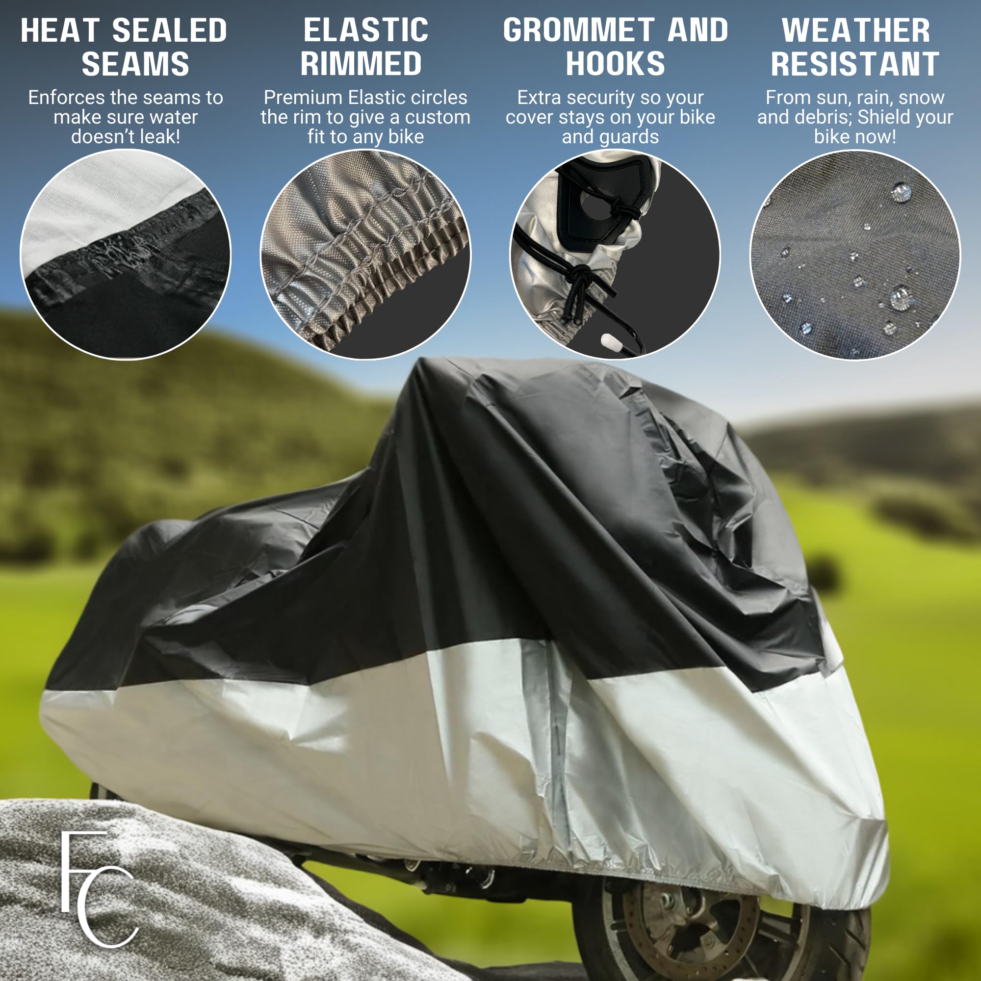 Formosa Covers | Premium Heavy Duty Motorcycle Cover (Xxl). Includes Cable & Lock. Fits Up To 108'' Length Large Cruiser, Tourer