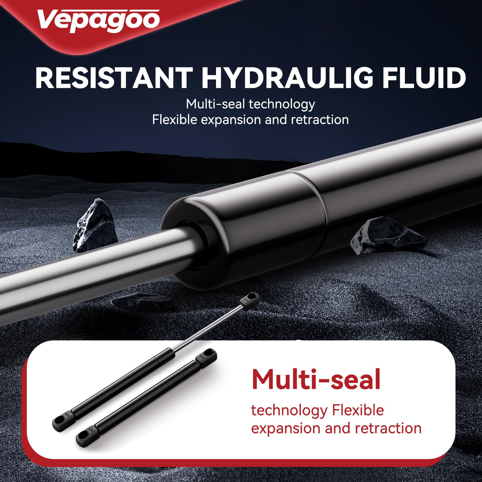 Vepagoo C1620125A C16-20125A 13 Inch 20Lb/89N Gas Shock Strut For Snugtop Leer Are Atc Camper Shell Topper Rear Window, Hydrauli