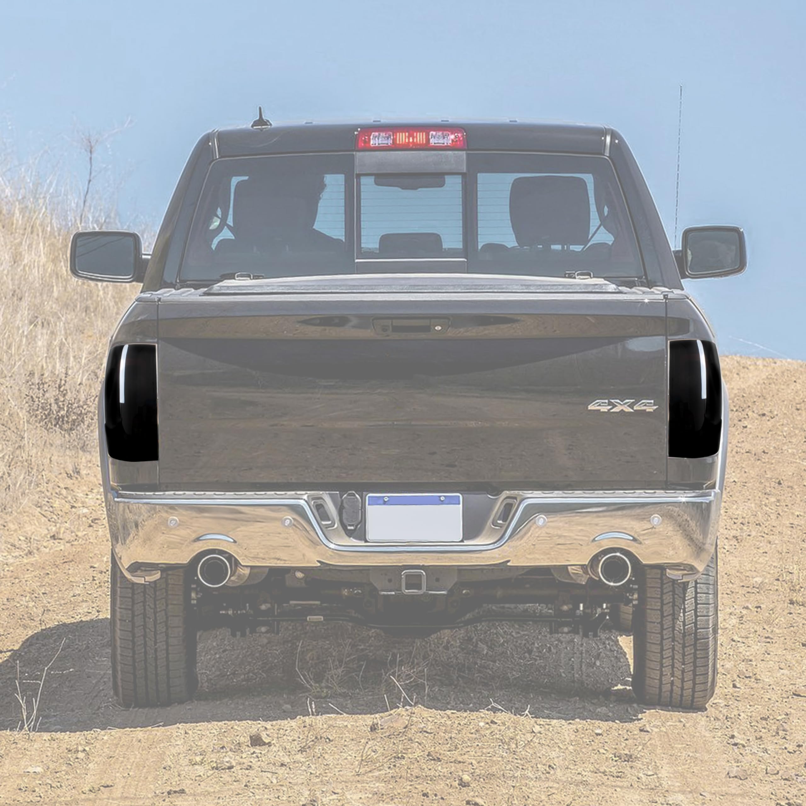 KEWISAUTO Full LED Tail Light for Dodge RAM 2009-2018, NEW UPGRADE Smoked Black LED Reverse Light Rear Brake Light Taillights fo