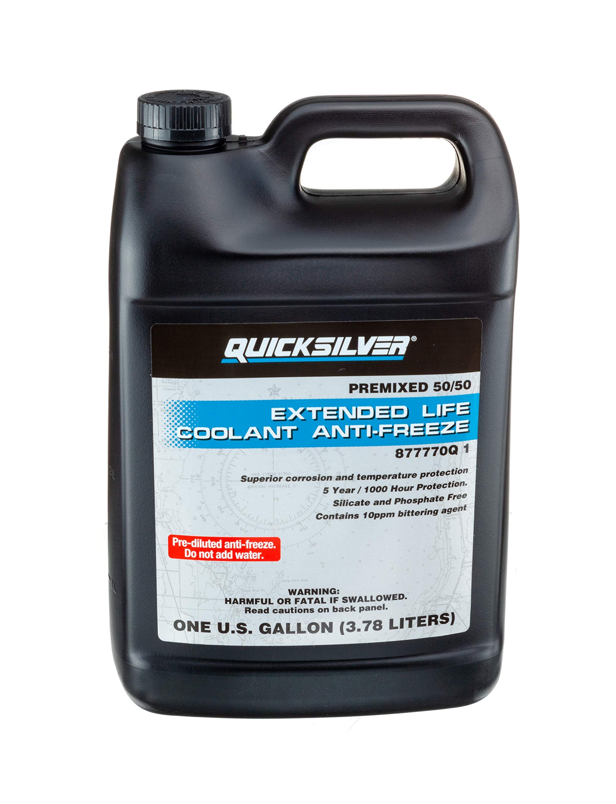 Quicksilver 877770Q1 Extended Life Coolant Anti-Freeze, Pre-Diluted 50/50 - 1 Gallon