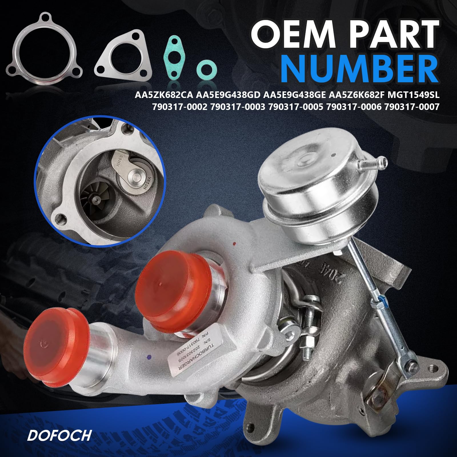 DOFOCH Left & Right Twin Turbocharger for 2010-2019 Ford Explorer Flex Lincoln MKS MKT 3.5L Ecoboost Replace# AA5E9G438GD AA5E9G