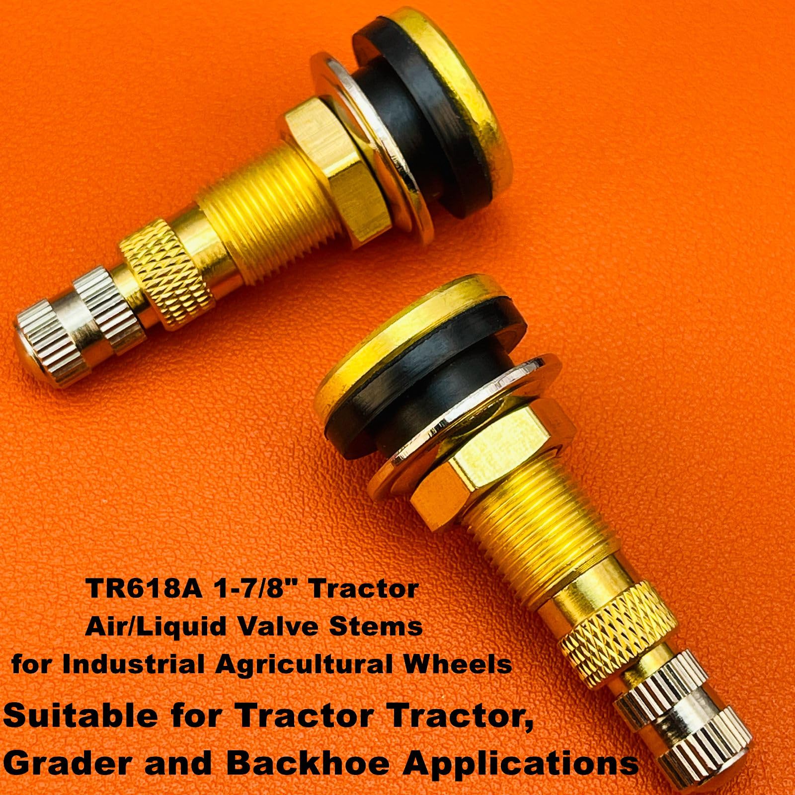 Tr618A Tire Valve Stems,Tubeless Air Liquid Tractor Valve Stems For Tubeless Tires, Industrial Agricultural Wheels, Clamp-In Tir