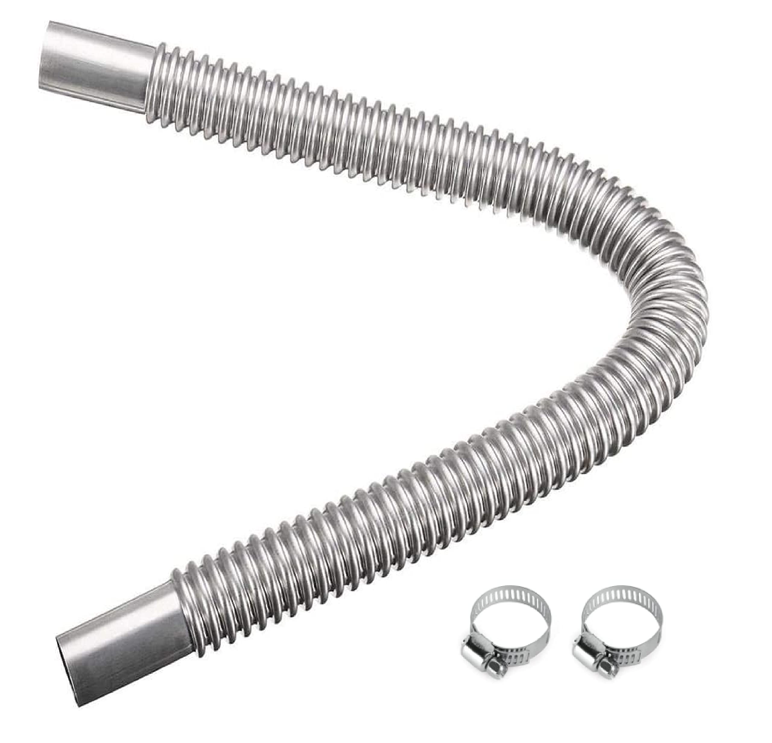 1 Inch Stainless Steel Exhaust Pipe Parking Air Heater Fuel Tank Diesel Gas Vent Hose Length 60Cm