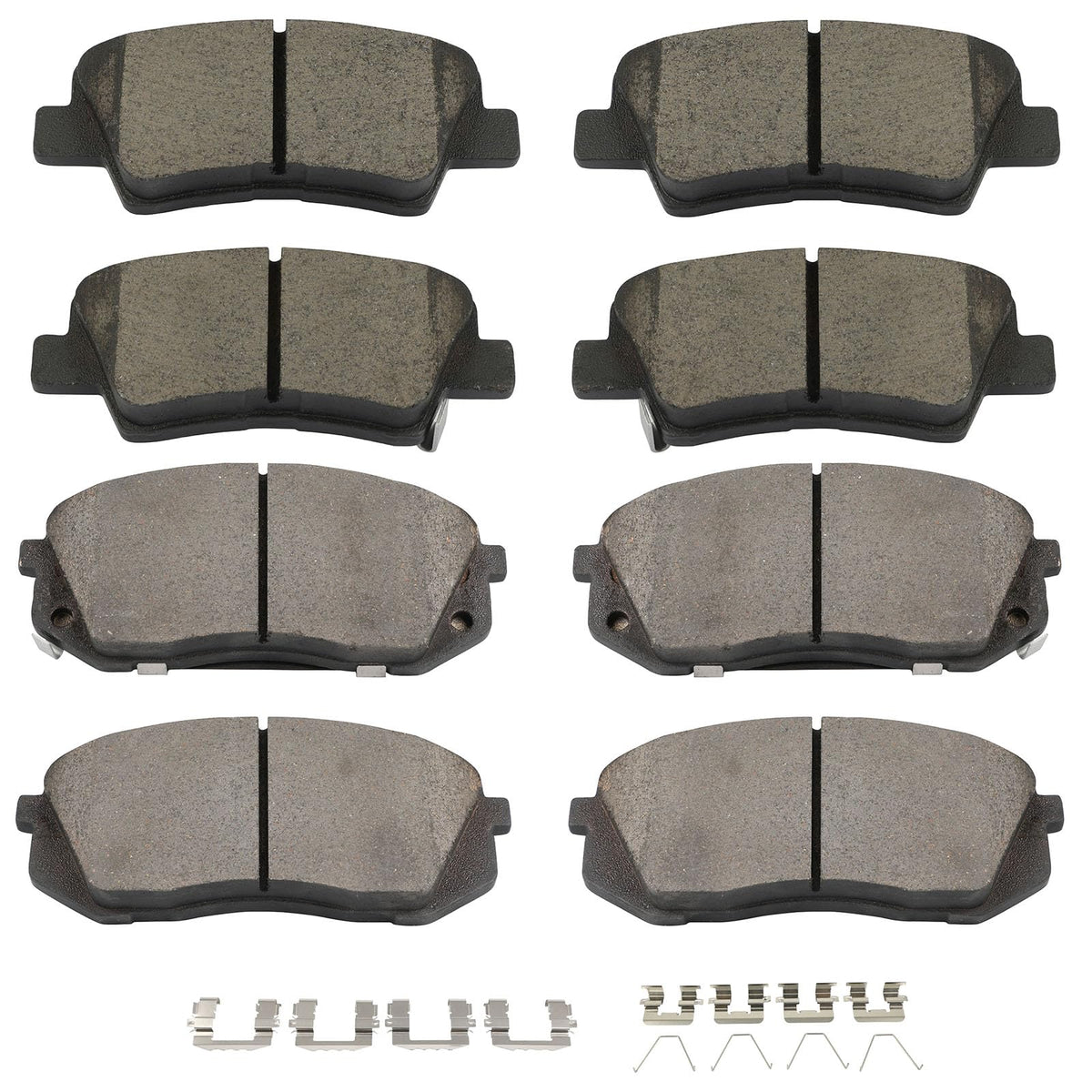 Scitoo D1855 D1813 Ceramic Brake Pads Sets Front & Rear W/Hardware Replacement For Hyundai For Elantra Gt/For Kona/For Veloster,