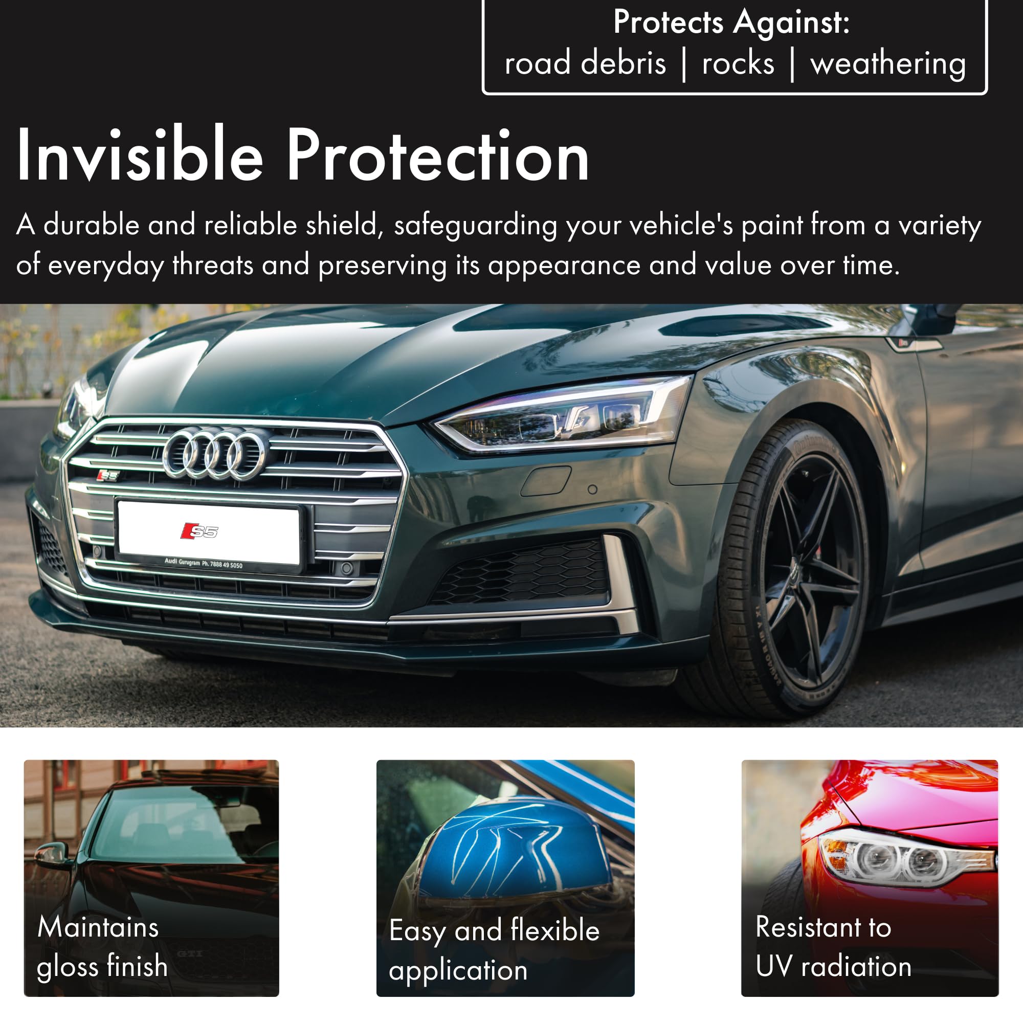 Xpel Clear Paint Protection Film Roll, 6'' X 84'' - Polyurethane Vehicle Ppf Wrap Protects From Chips, Scratches, Dings, Road De