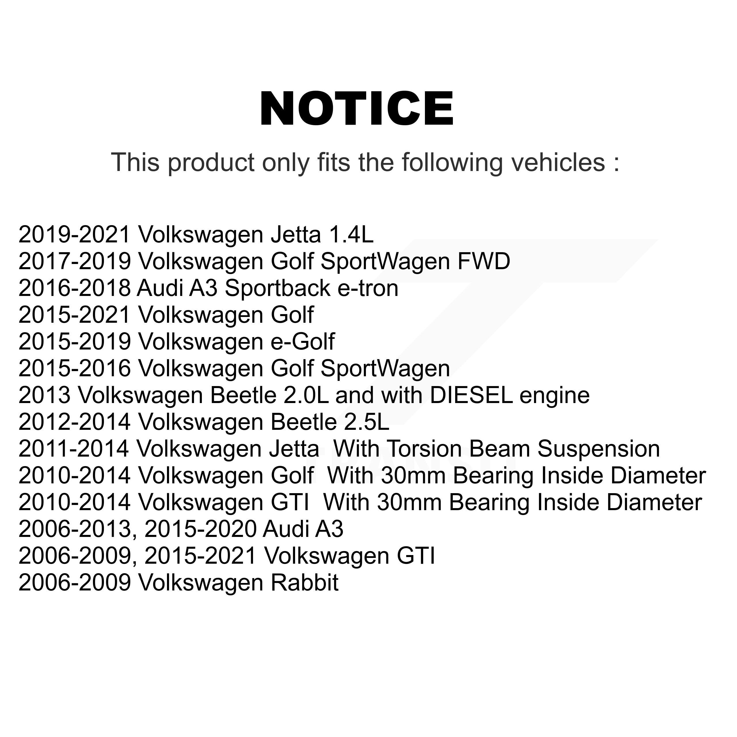 Kugel Rear Wheel Bearing Hub Assembly 70-512336 Replacement For Volkswagen Jetta Golf Gti Sportwagen Rabbit Audi A3 Beetle E-Gol