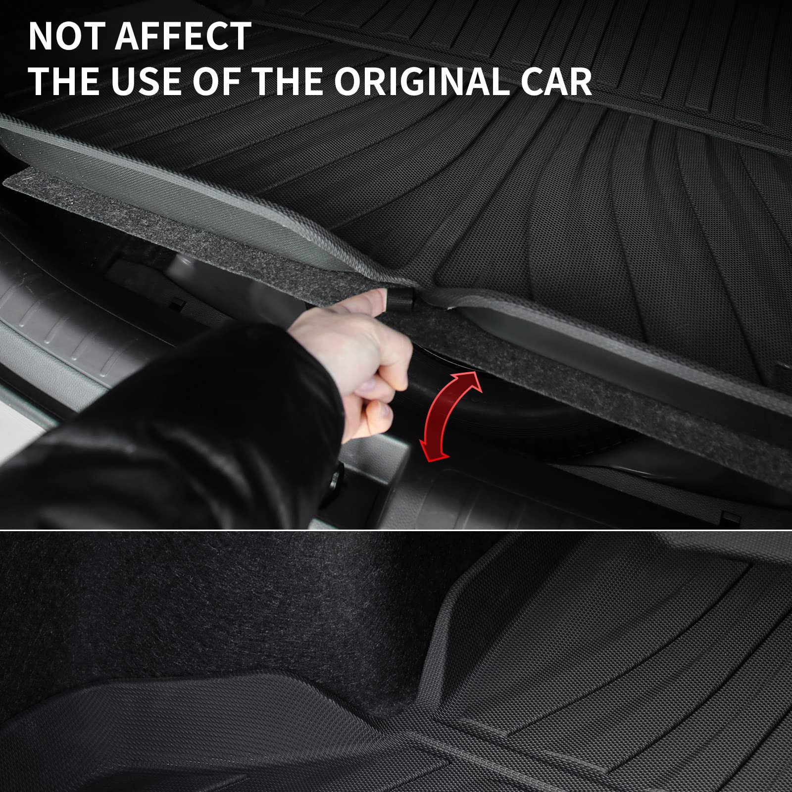 Powoq Floor Mat Compatible With 2022-2025 Honda Civic Sedan Trunk Mat Cargo Liner Tpe Trunk Liner Replacement For 2022-2024 2025