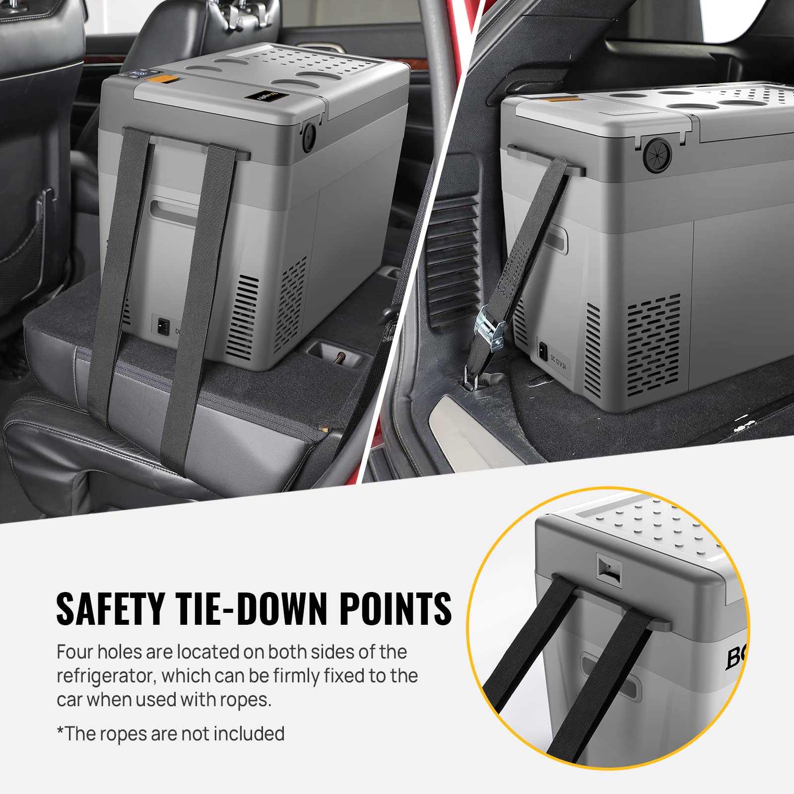 BougeRV 12 Volt Refrigerator, CRPRO 30 Quart 12V Car Fridge, Portable Freezer (-8?~50?), Compressor Electric Cooler with 12V/24