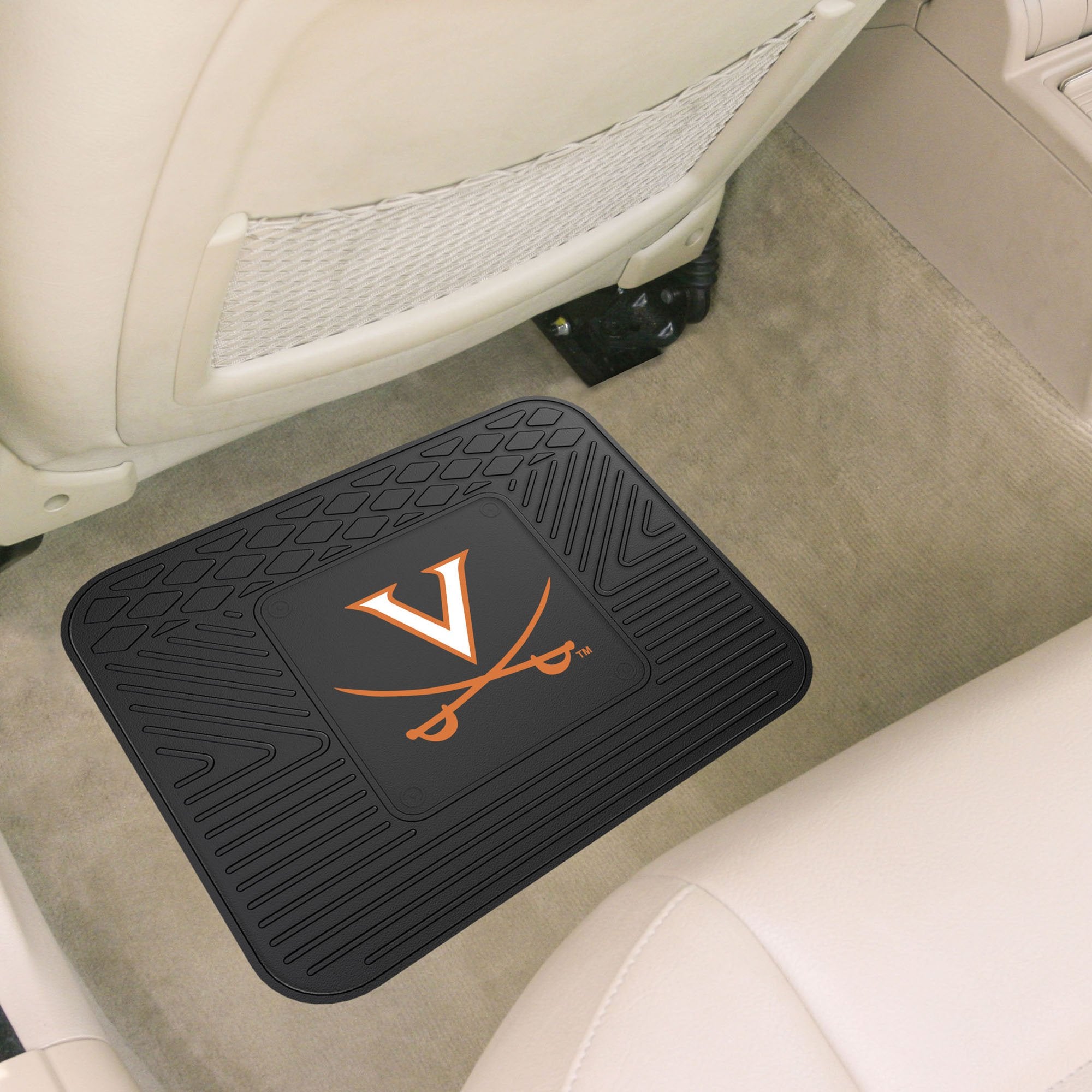 FANMATS 13250 Virginia Cavaliers Back Row Utility Car Mat - 1 Piece - 14in. x 17in., All Weather Protection, Universal Fit, Mold