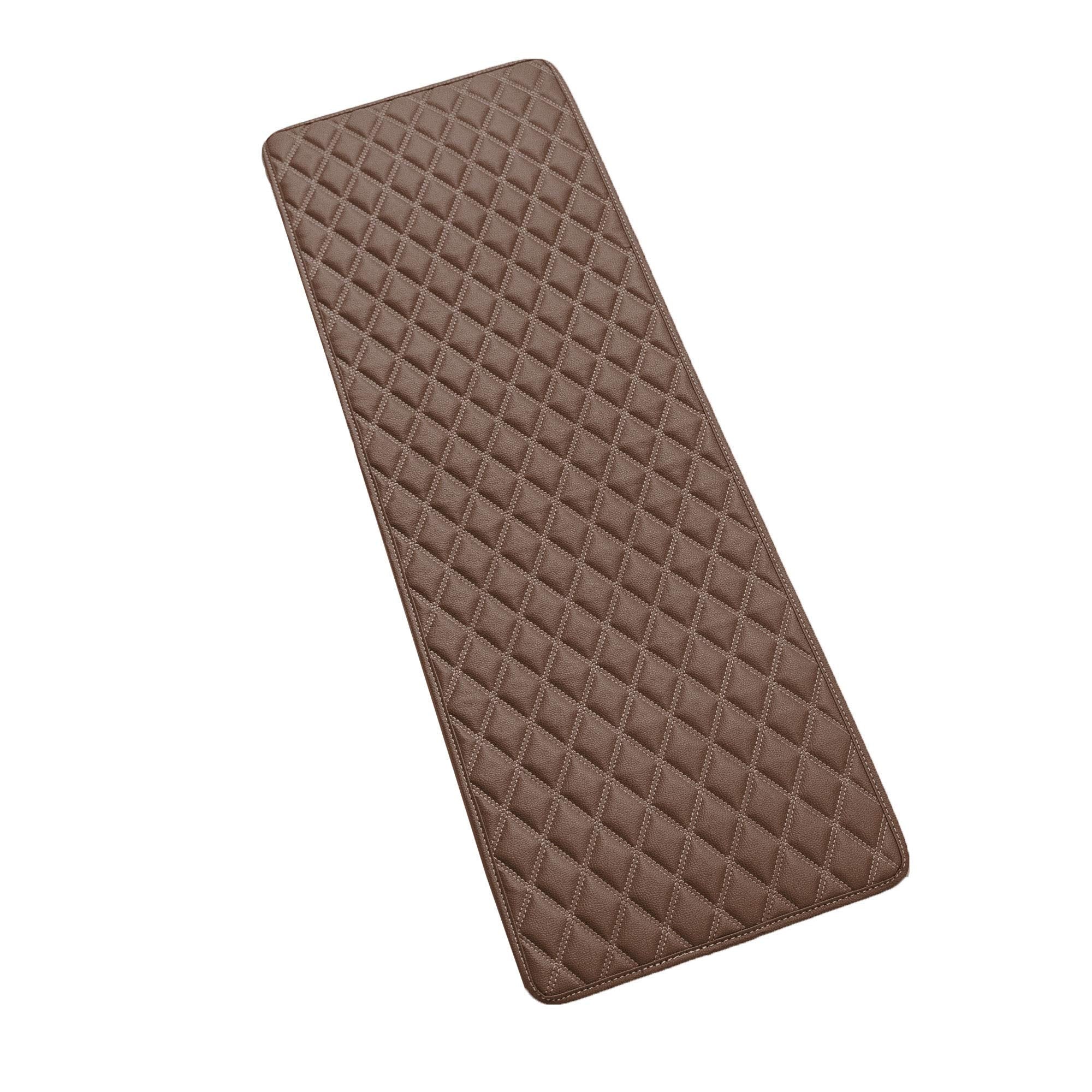 Fh Group F16501 Deluxe Heavy-Duty Faux Leather Multi-Purpose Cargo Liner, Diamond, 14   , Brown Color W. Gift- Fit Most Car, Tru