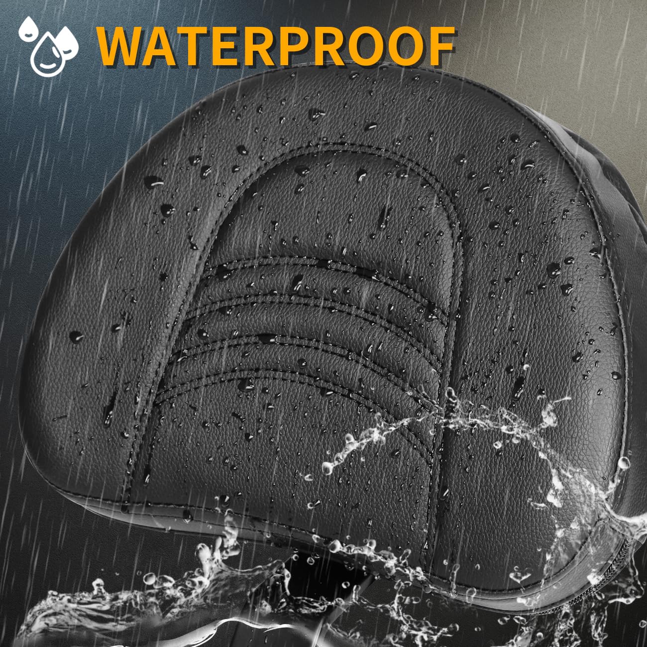 Aufer Adjustable Plug-In Heavy Duty Driver Rider Backrest Kits Custom Made Compatible With For 1997-2020 2021 2022 2023 2024 Touring Road King Street Glide Road Glide Electra Glide,Black