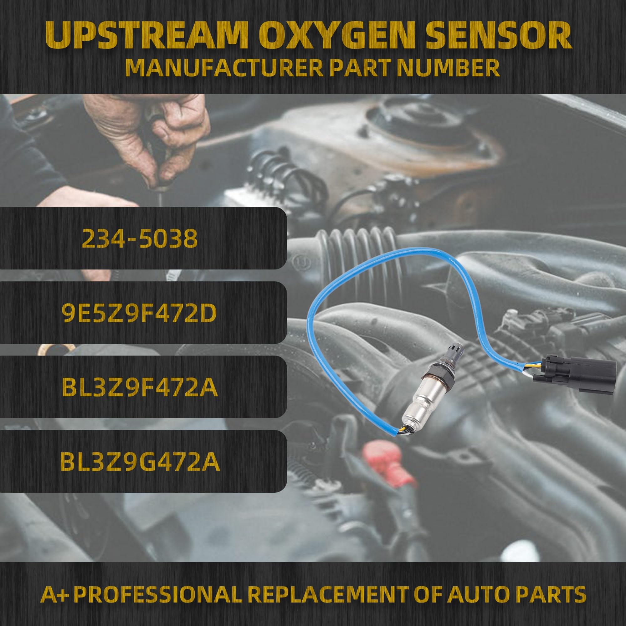 Dasbecan 234-5038 O2 Oxygen Sensor Upstream Compatible with Ford F-150 F150 Explorer Fusion 3.5L 3.7L Escape 3.0L Edge Mustang T
