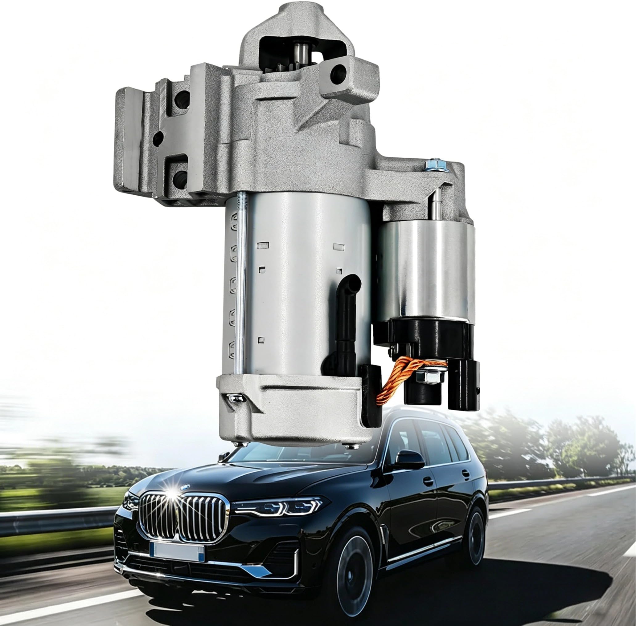 12418671505 Starter Motor Compatible with 2019-2024 BMW 540i 740i 840i M2 M3 M4 X3 X4 X5 X6 X7 Z4 3.0L - Replaces 12418691852 12