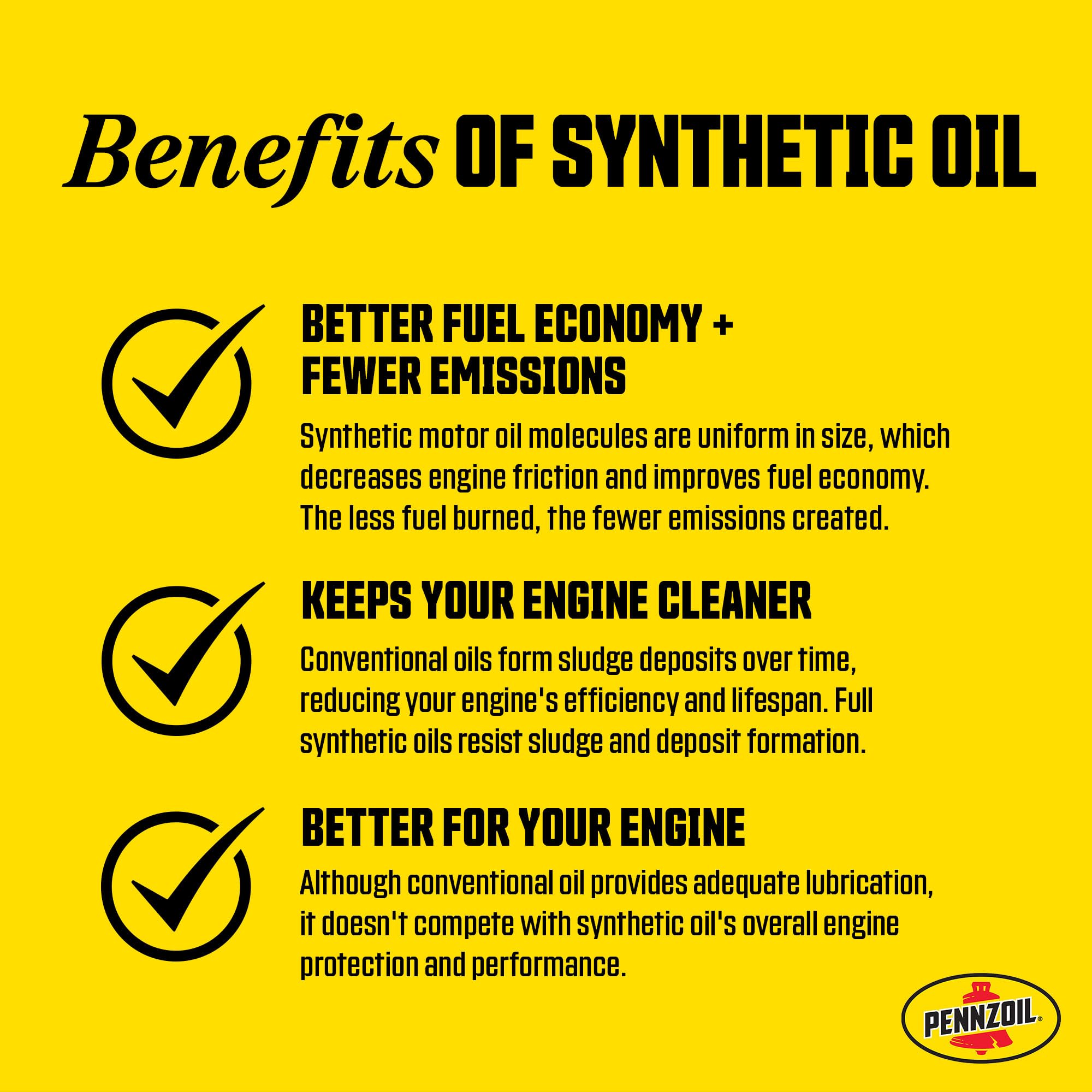 Pennzoil Platinum Full Synthetic 5W-20 Motor Oil, 5-Quart